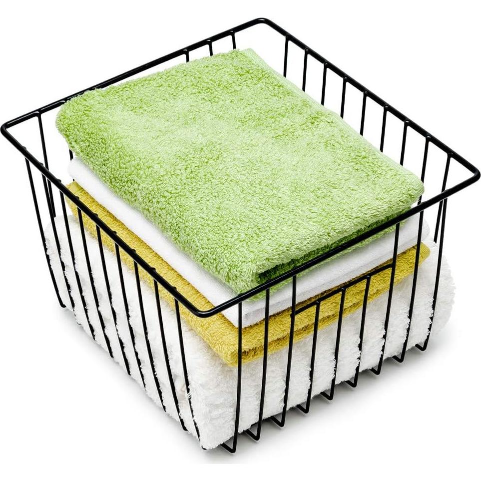 Cestas de Almacenamiento SANNO 2 Unidades Metal Negro 27.94x25.4x17.78cm