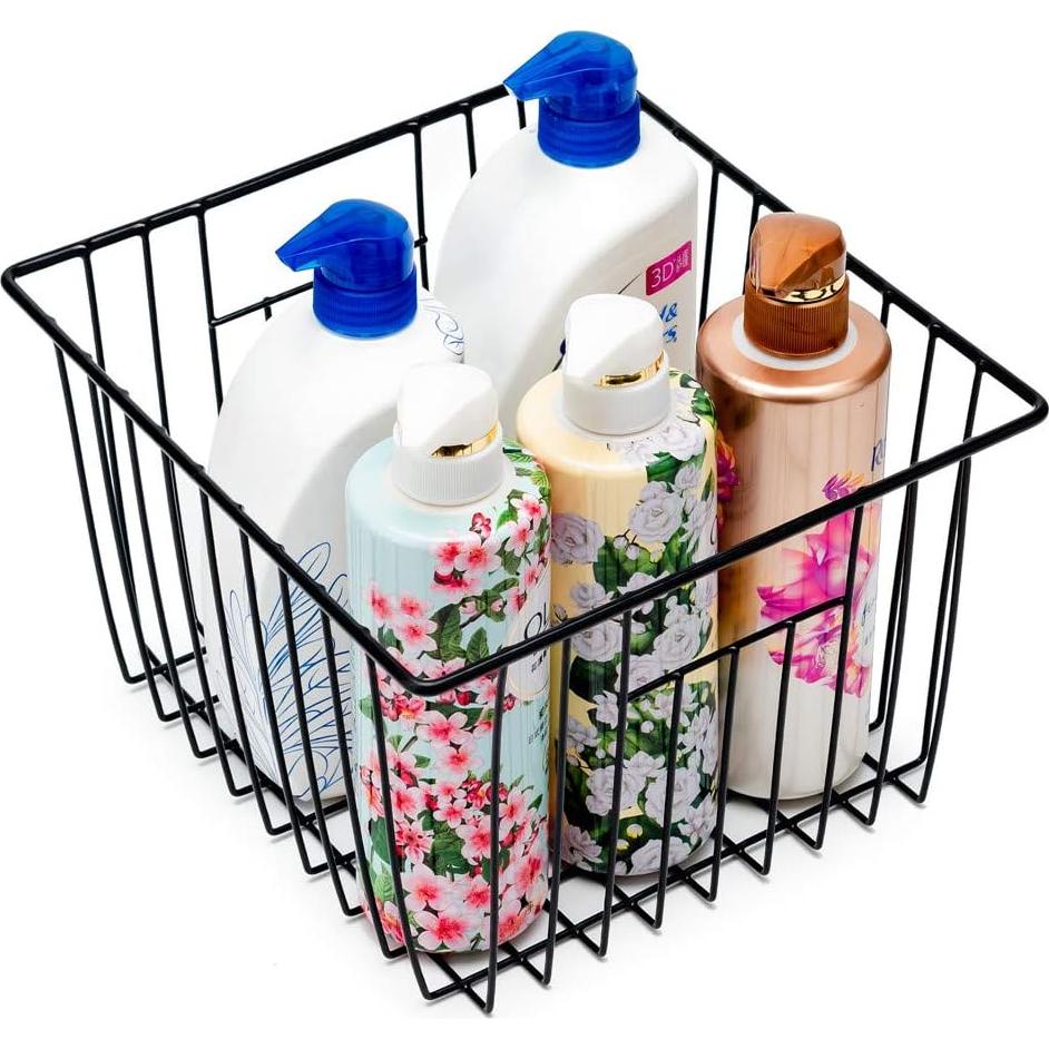 Cestas de Almacenamiento SANNO 2 Unidades Metal Negro 27.94x25.4x17.78cm