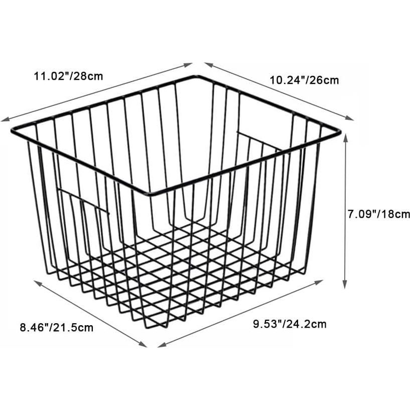 Cestas de Almacenamiento SANNO 2 Unidades Metal Negro 27.94x25.4x17.78cm