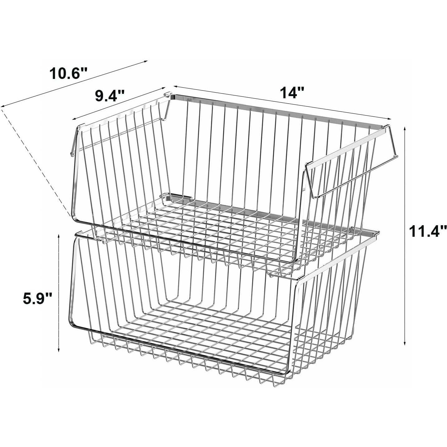 Cestas de Almacenamiento Apilables Blitzlabs 2 Piezas 35.6x26.9 cm