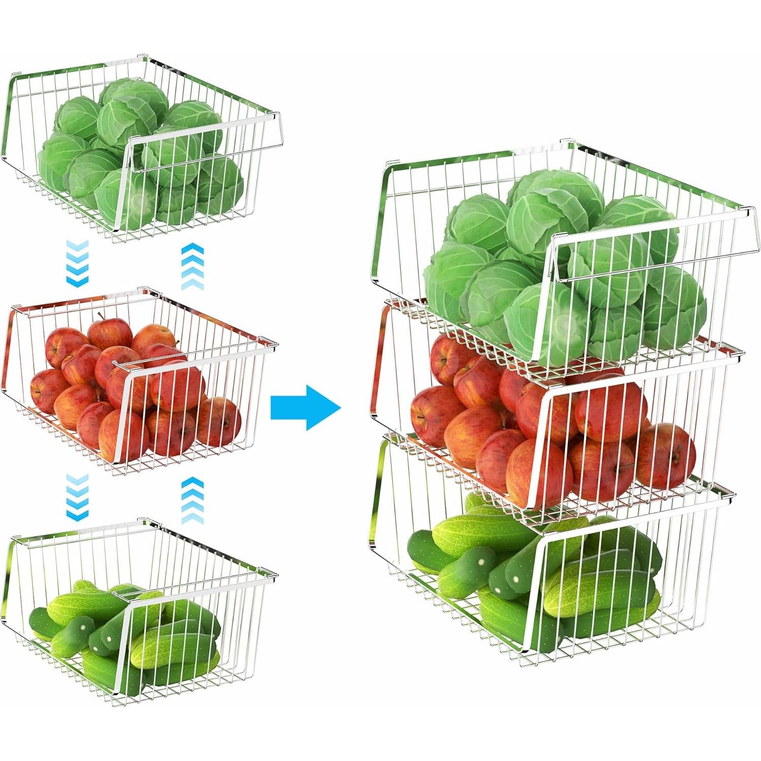 Cestas de Almacenamiento Apilables Blitzlabs 2 Piezas 35.6x26.9 cm