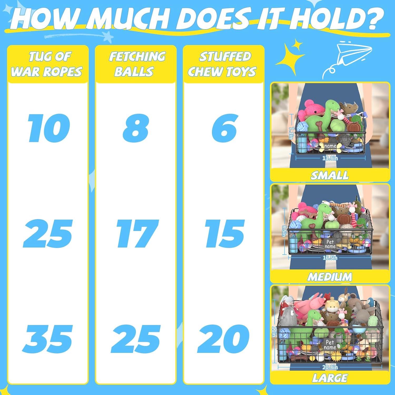 Cesta de Juguetes Indestructible Kaiferty Negra 42x27.4x21.6 cm