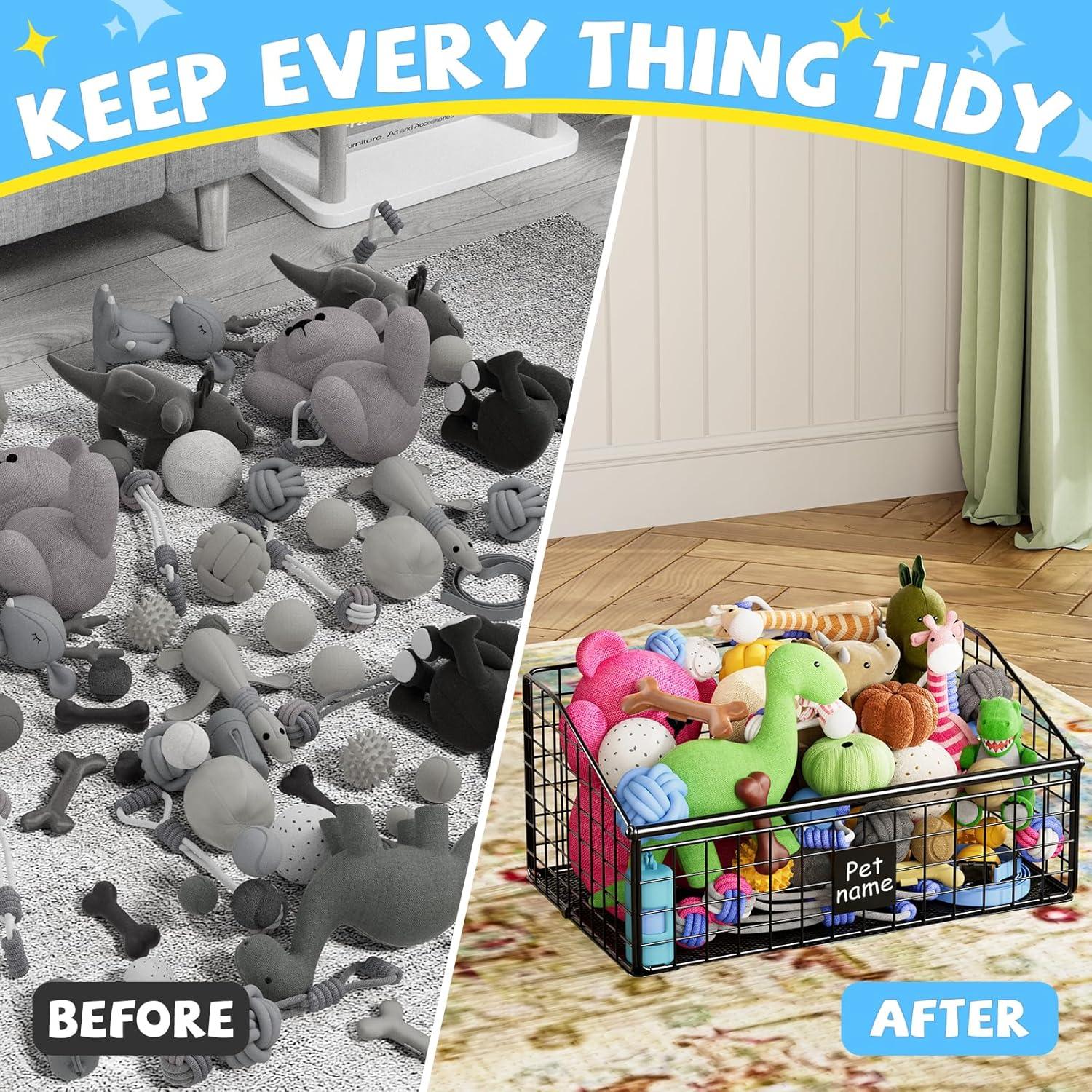 Cesta de Juguetes Indestructible Kaiferty Negra 42x27.4x21.6 cm