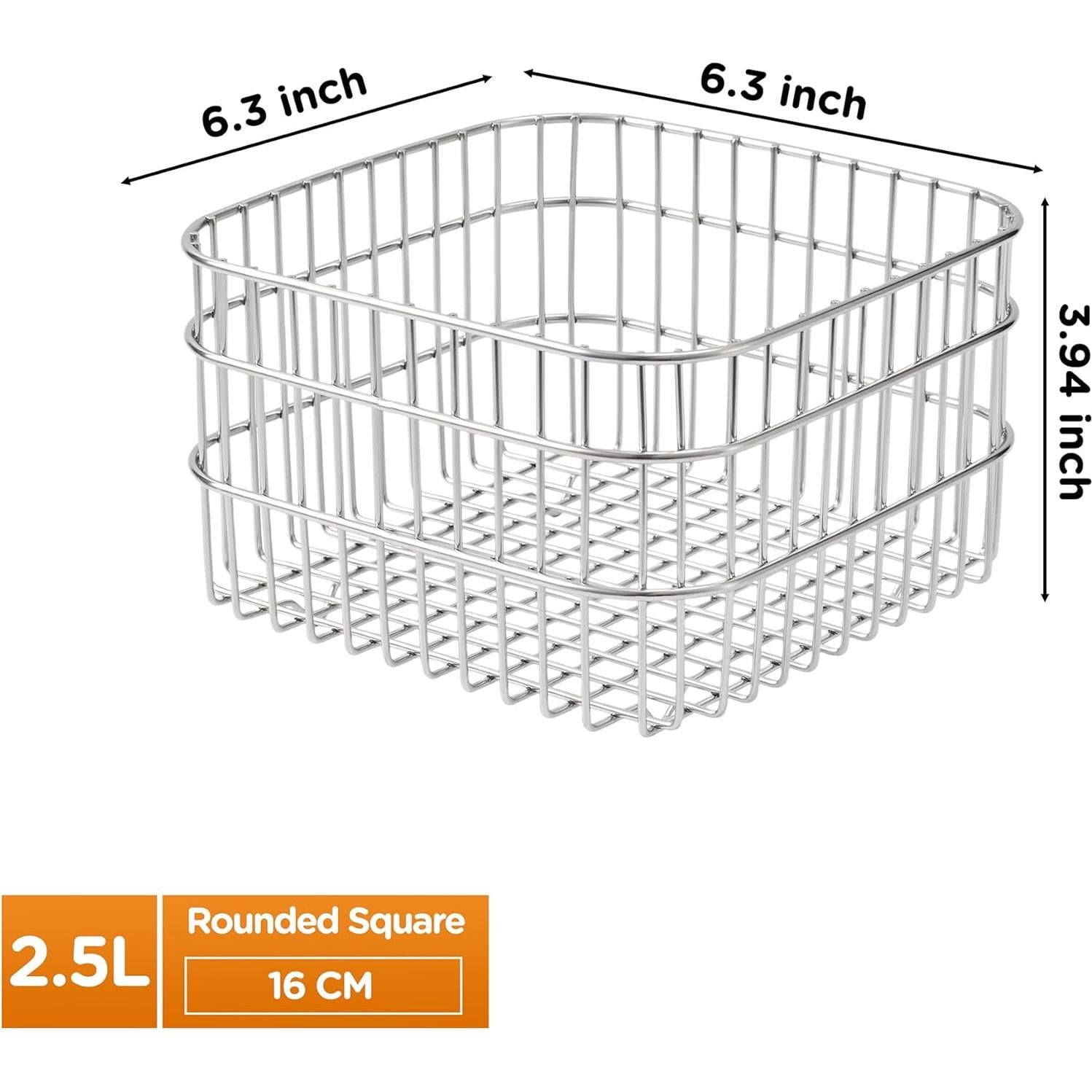 Canasta Colador de Malla Acero Inoxidable 304 2.5L KPGRN 16cm