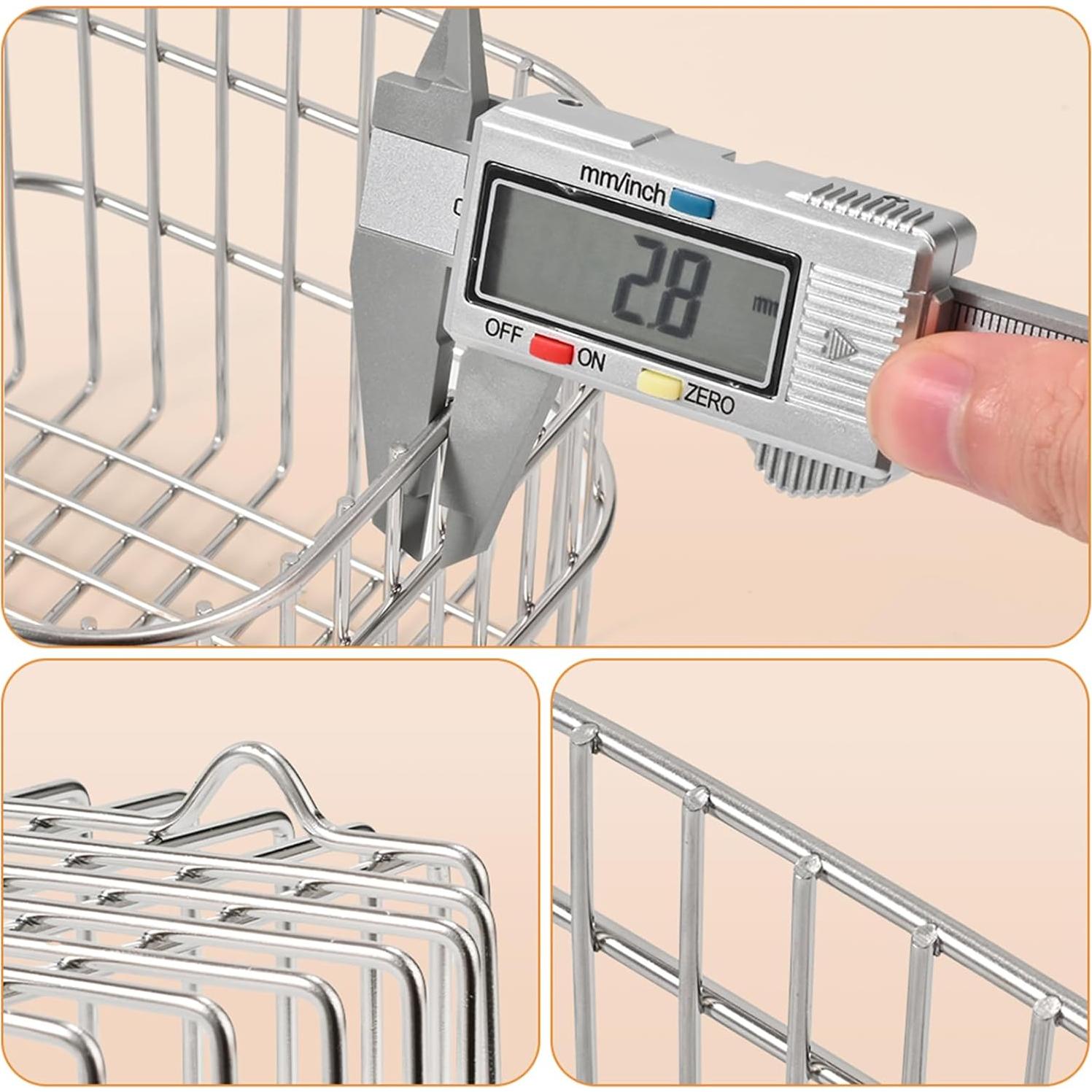 Canasta Colador de Malla Acero Inoxidable 304 2.5L KPGRN 16cm