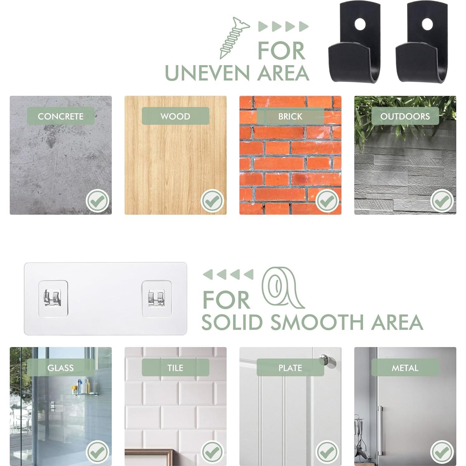 Cesta de Pared Colgante LIGHT DUST, Juego de 2 Negras, Organizador