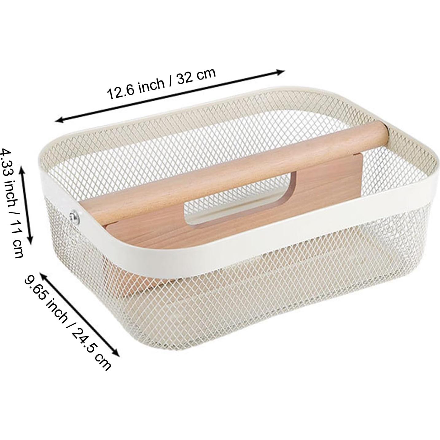 Cesta de Almacenamiento de Malla de Metal AJIODA 32x24.5x11cm