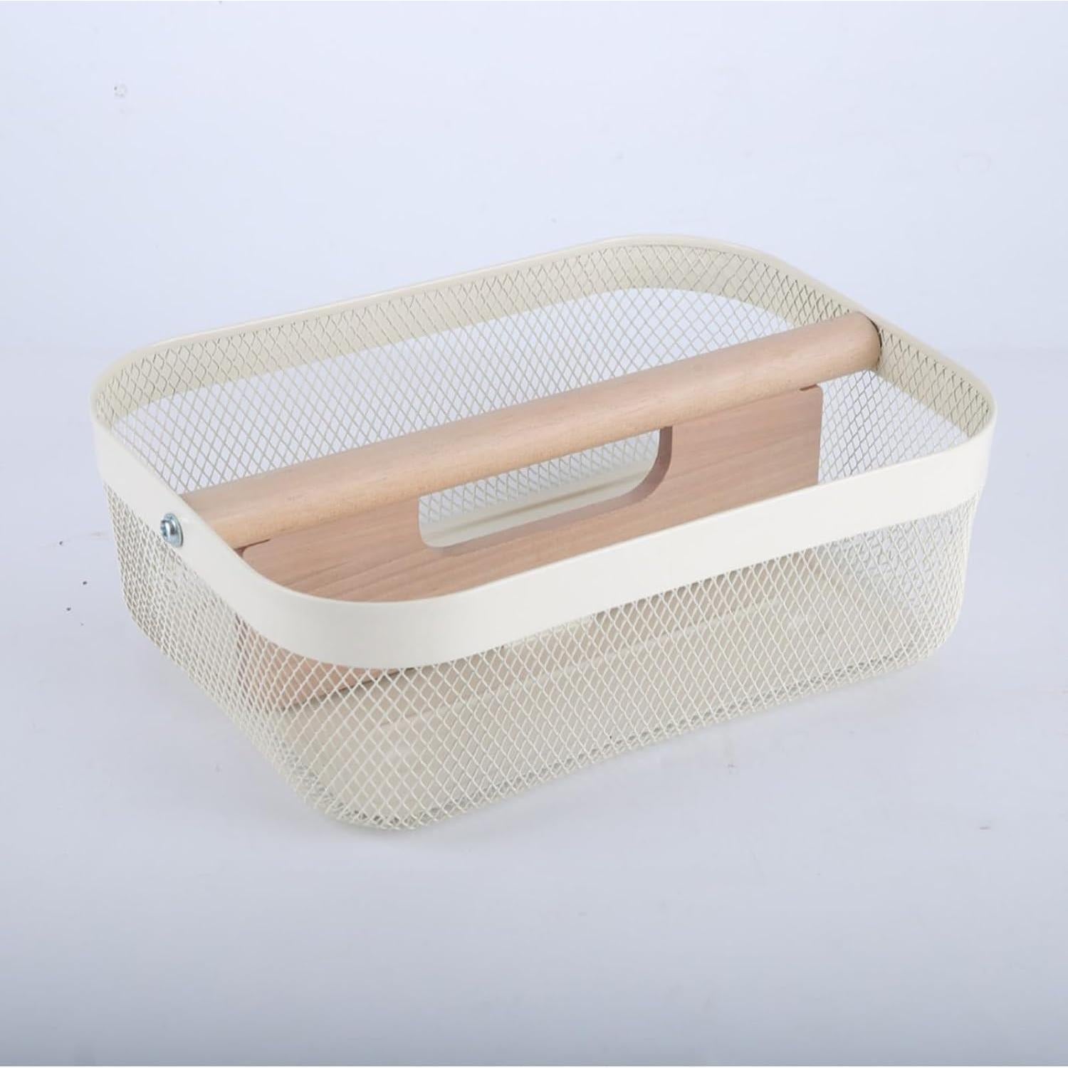 Cesta de Almacenamiento de Malla de Metal AJIODA 32x24.5x11cm