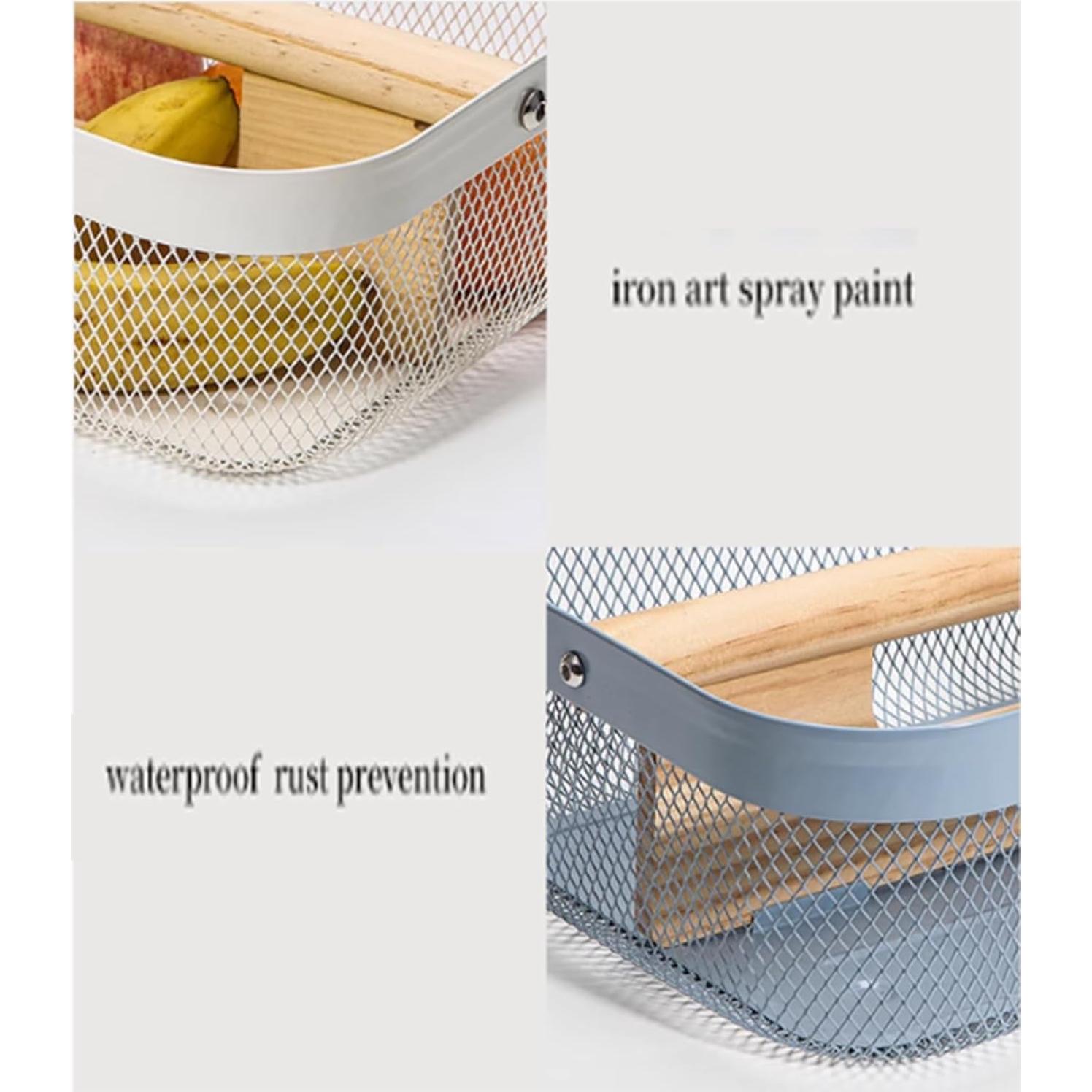 Cesta de Almacenamiento de Malla de Metal AJIODA 32x24.5x11cm