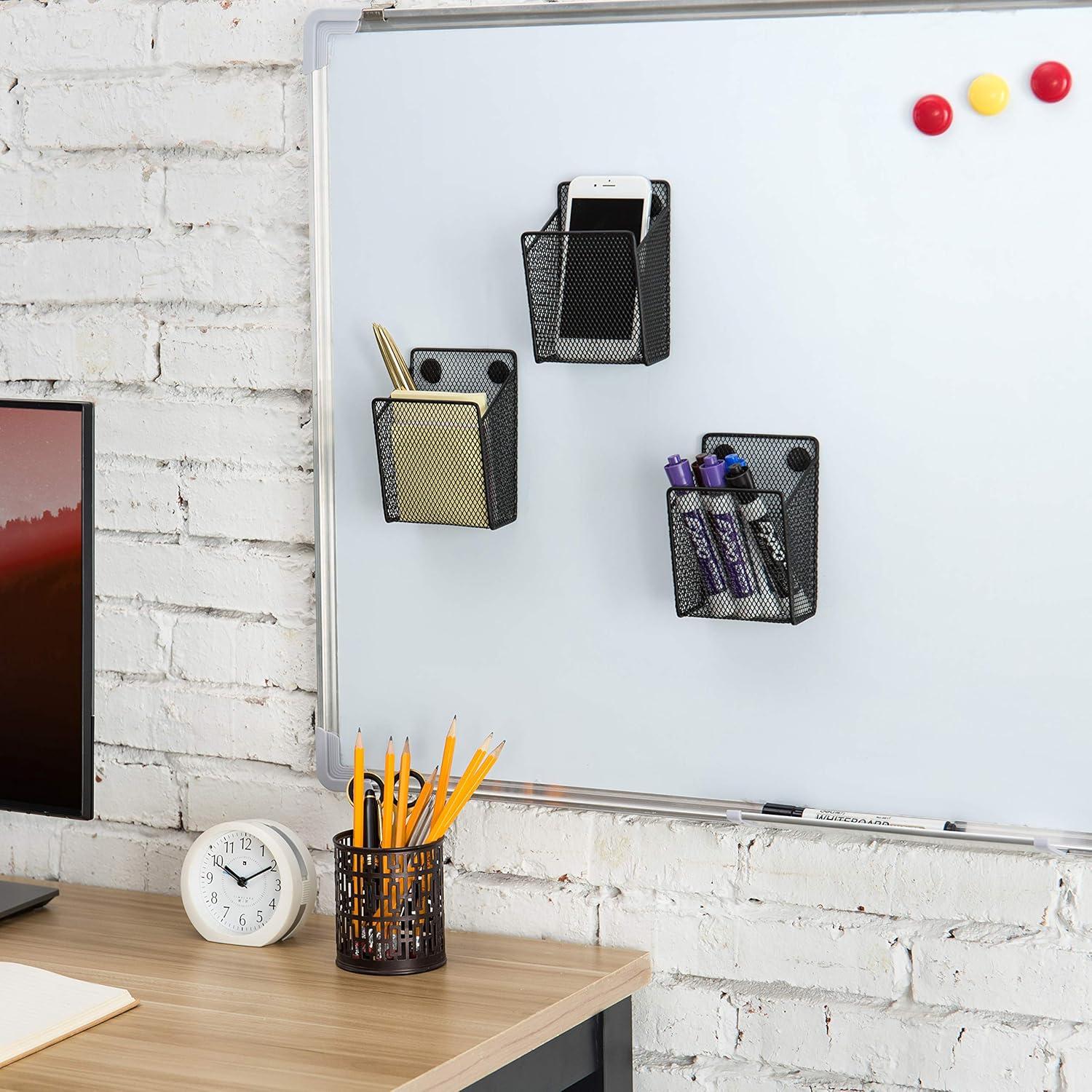 Juego de 3 Soportes Magnéticos MyGift para Oficina Negro