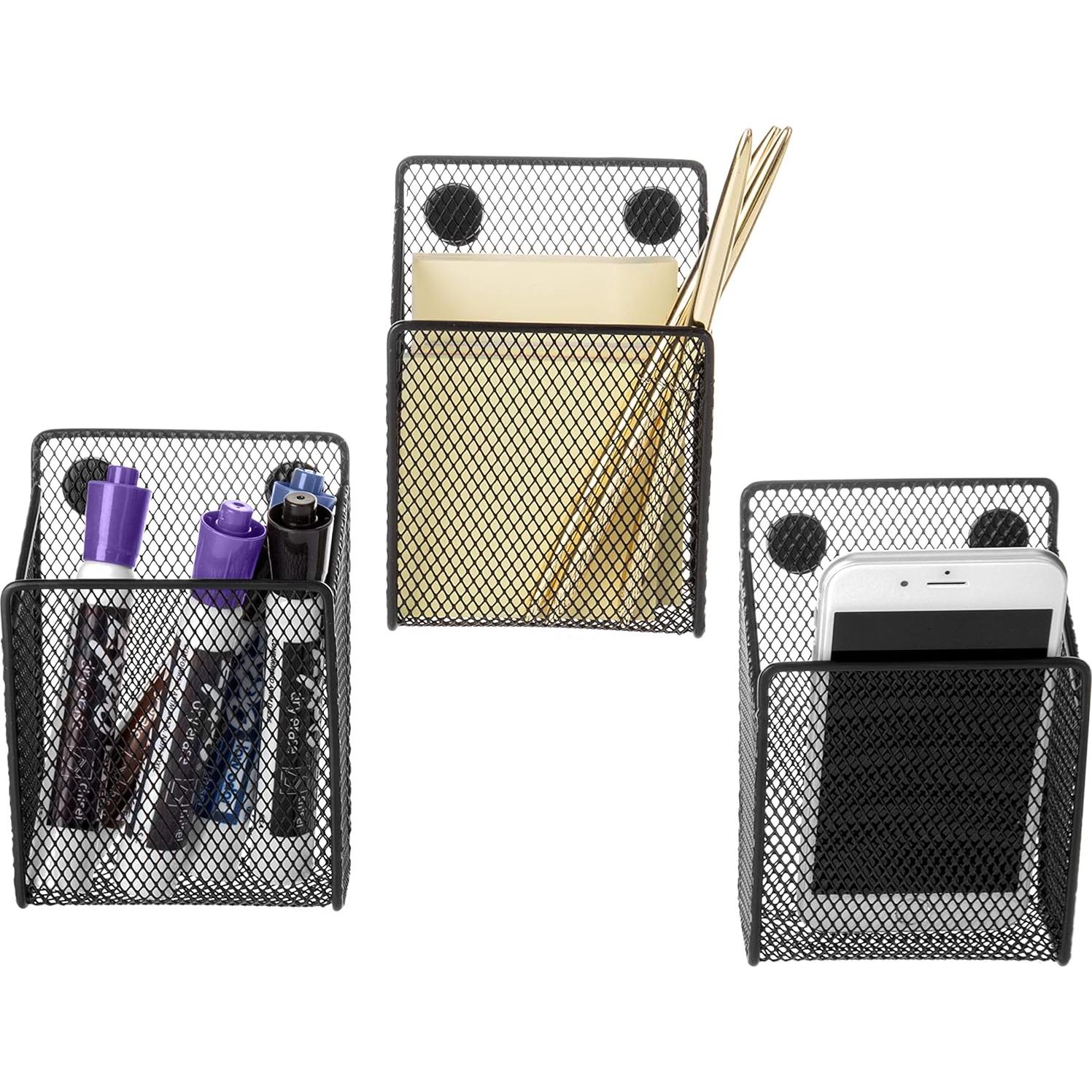 Juego de 3 Soportes Magnéticos MyGift para Oficina Negro