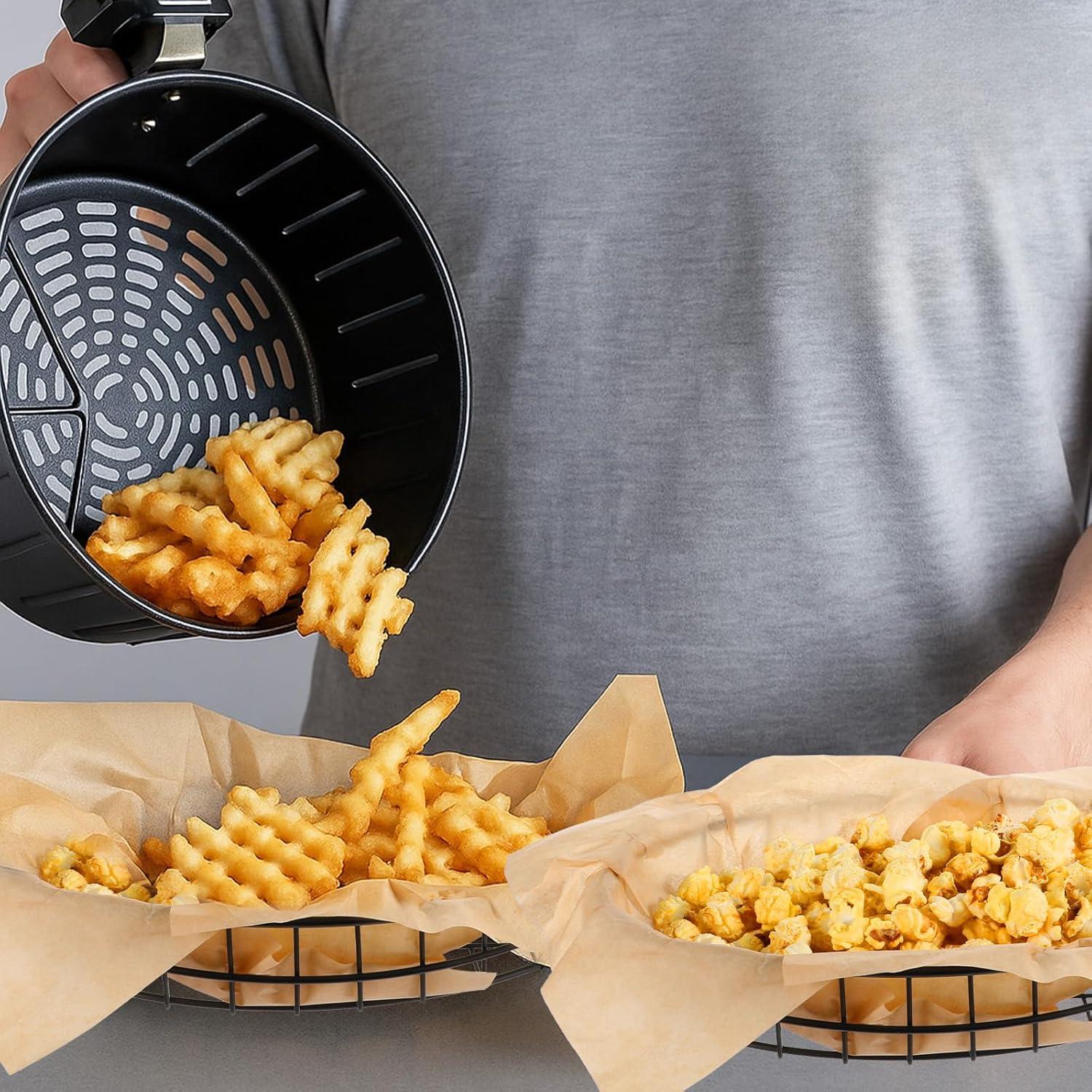 6 Cestas de Pan de Alambre Negro Vin Beauty 24.5x15.5 cm