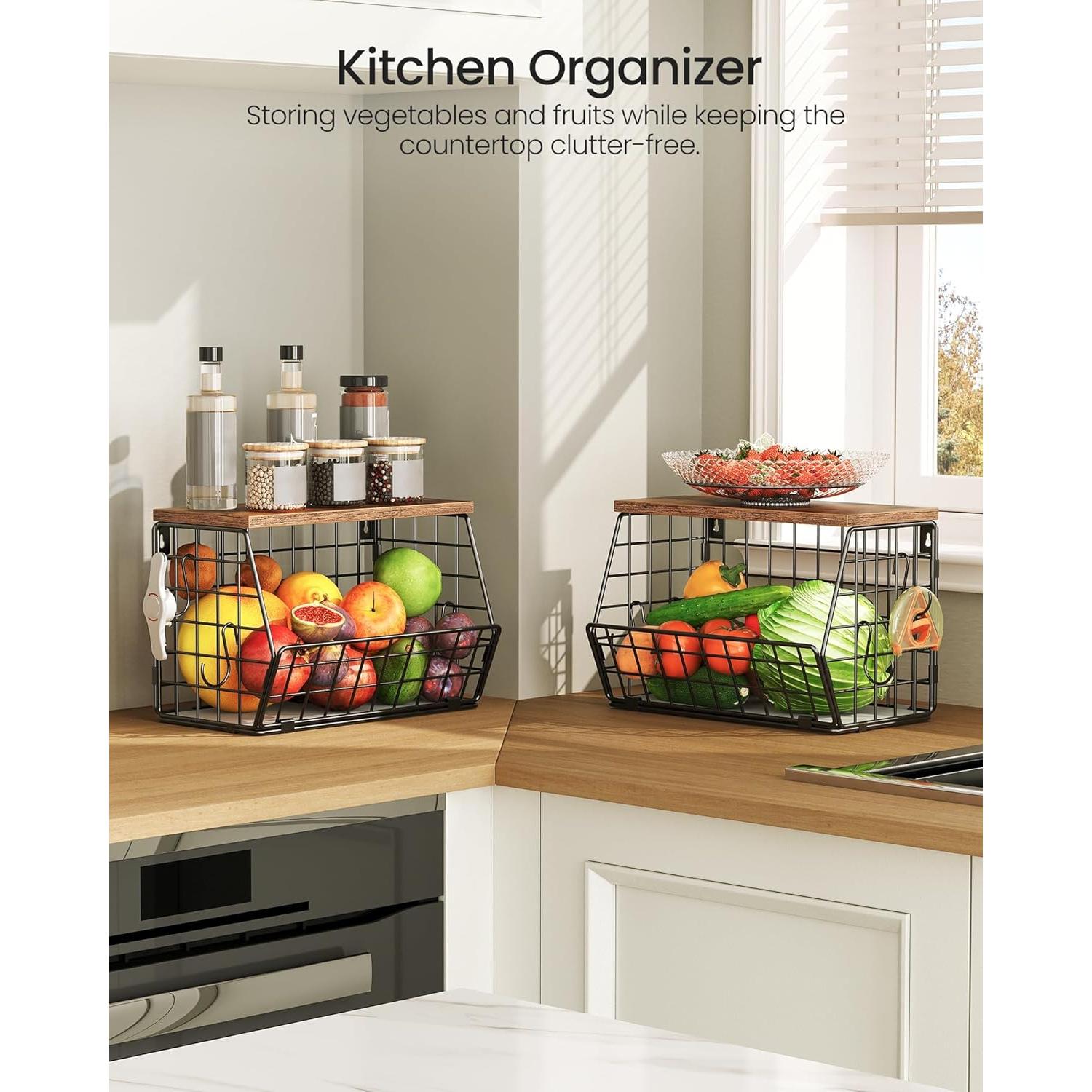 Cesta de Frutas Apilable CHOEZON 2 Niveles 40x15 cm