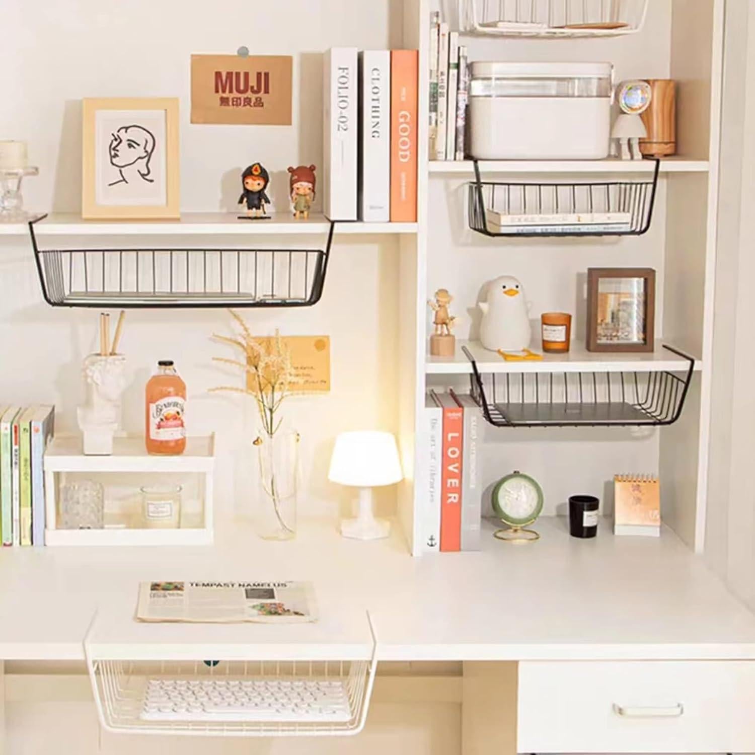 Cesta de Almacenamiento Colgante 6 Pack Ankuce 35.5x21.9 cm