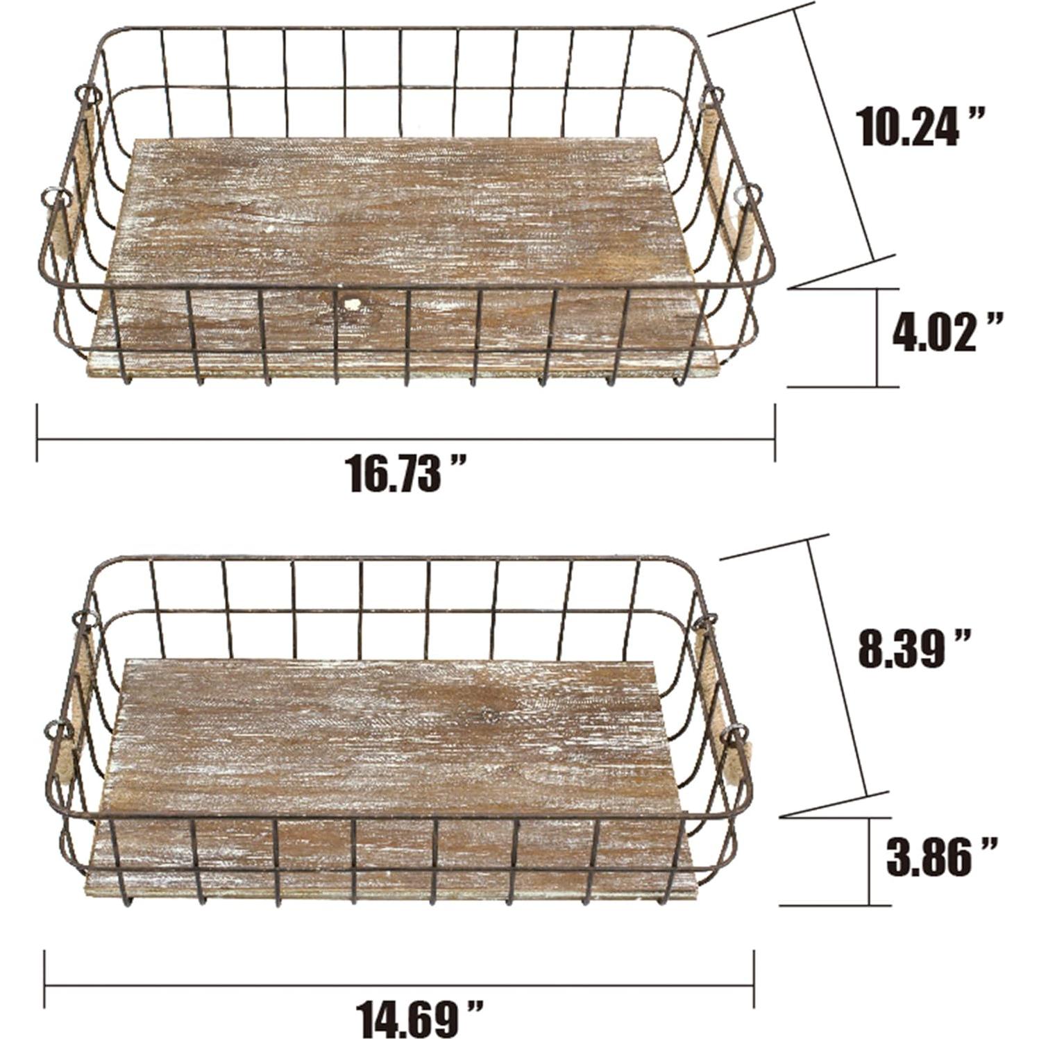 Conjunto de Cestas Rectangulares Apilables Stonebriar 2 Piezas
