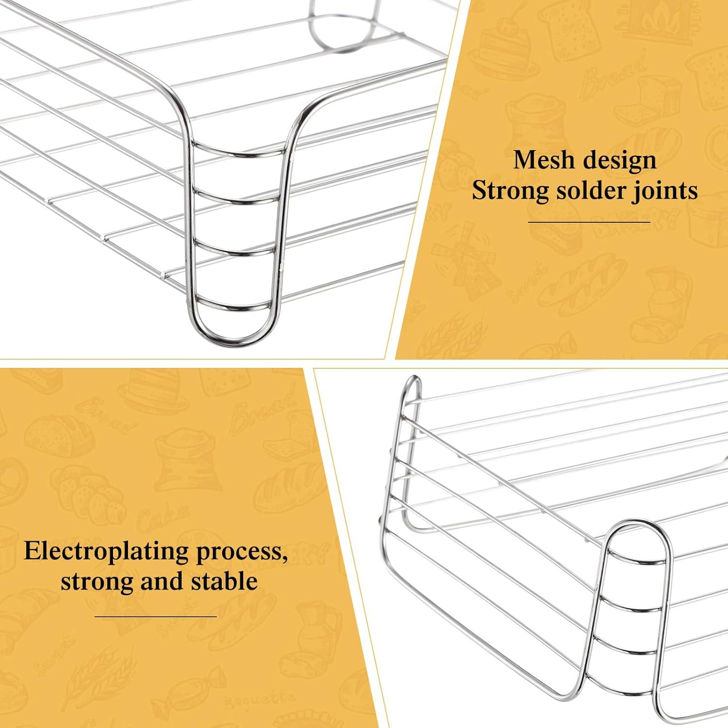 Juego de 6 Cestas de Alambre Cromadas Blulu 24.9x21.6x9.4 cm