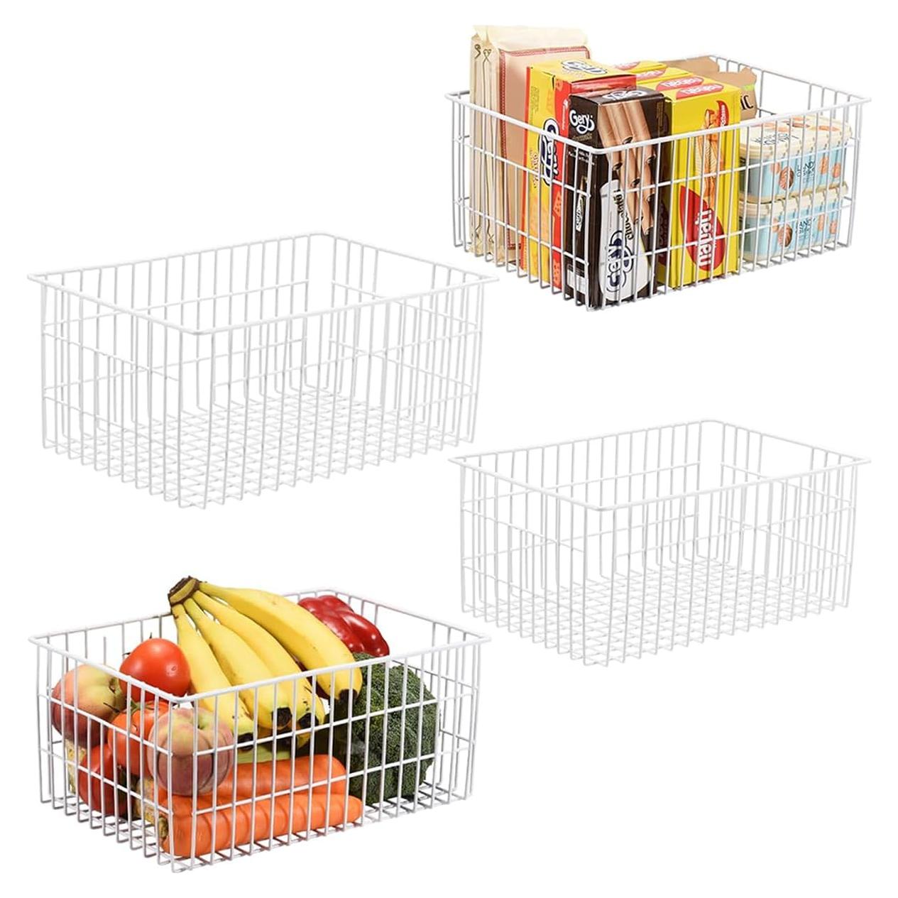 Cestas Organizadoras de Congelador Orgneas - 4 Piezas, 2 Grandes y 2 Medianas