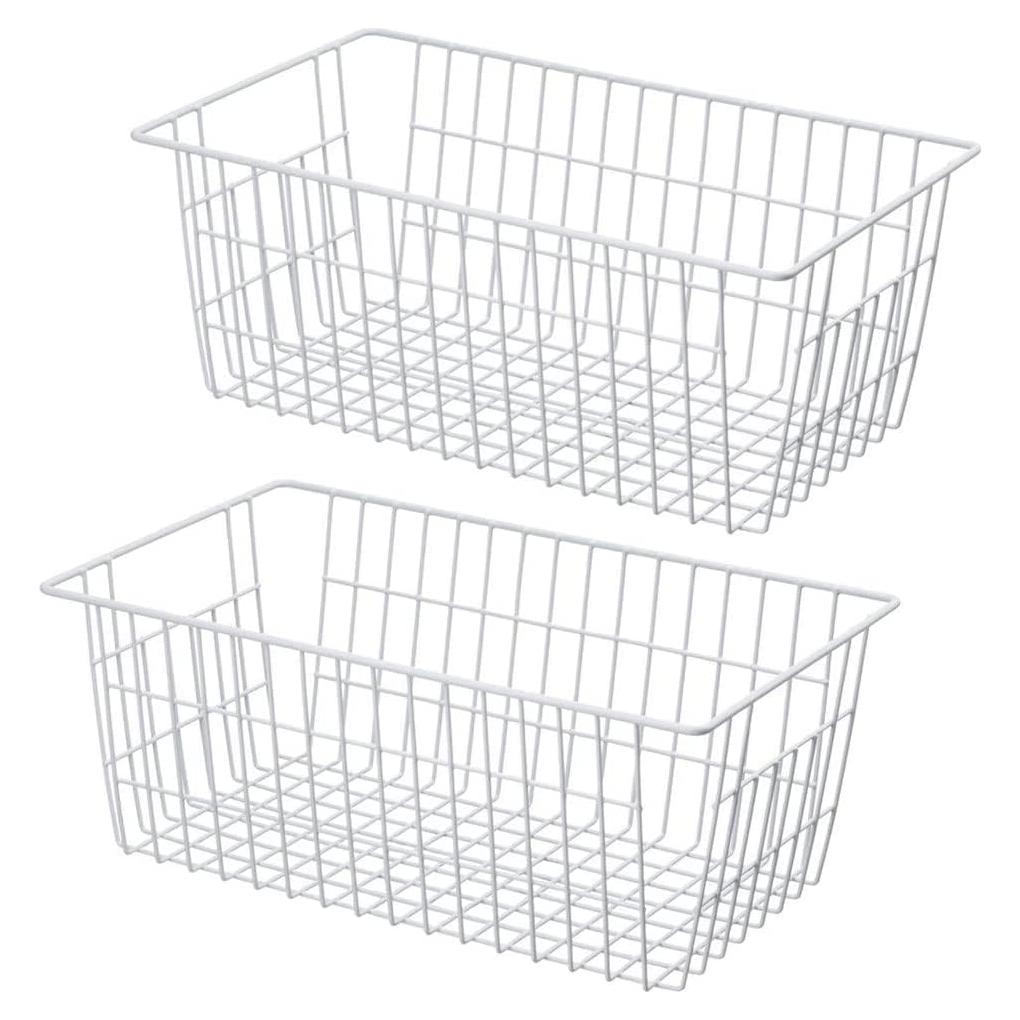 Cesta de Almacenamiento de Alambre 2 Piezas 39.9x24.1x16 cm
