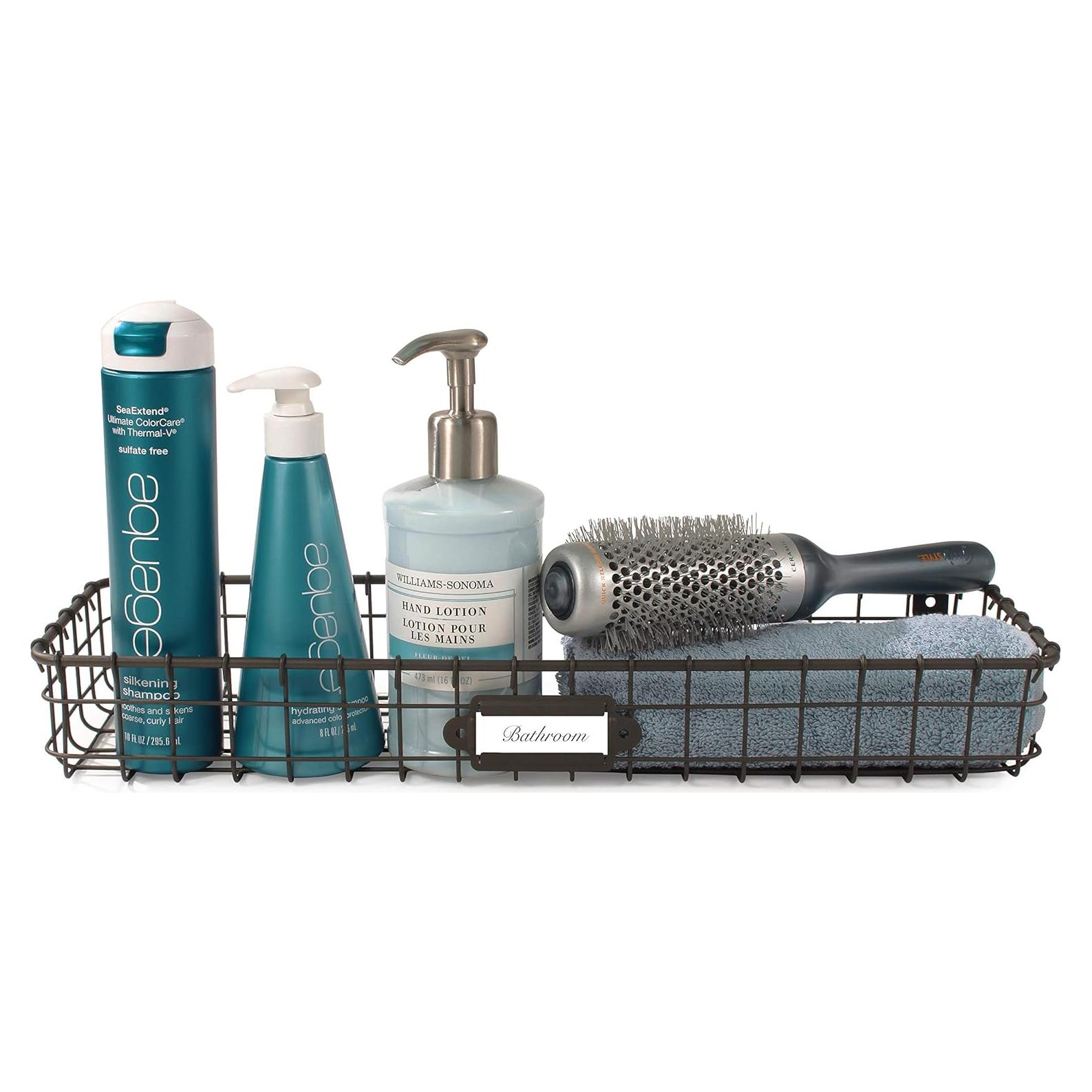 Bandeja de Cesta de Alambre Montada en Pared Spectrum Gris