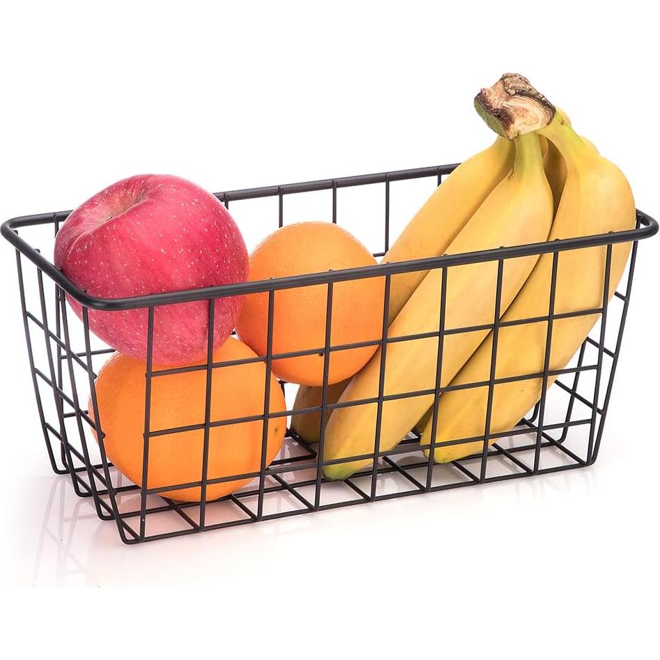 Cestas de Almacenamiento Colgantes HDYOUDO 4 Paquete Negro 28x12x12cm