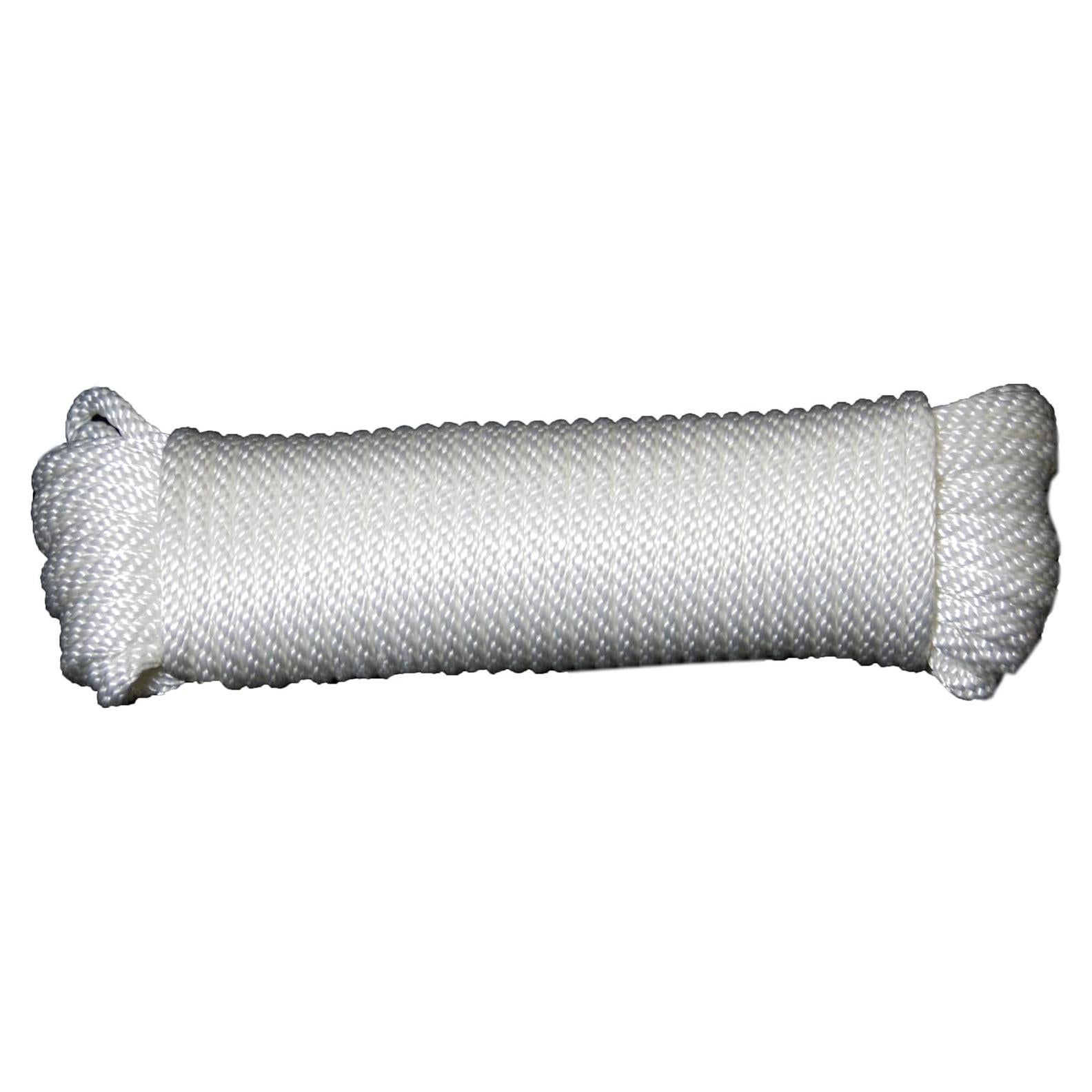 Cuerda de Nylon Trenzada T.W. Evans 30.48m 0.96cm Blanca