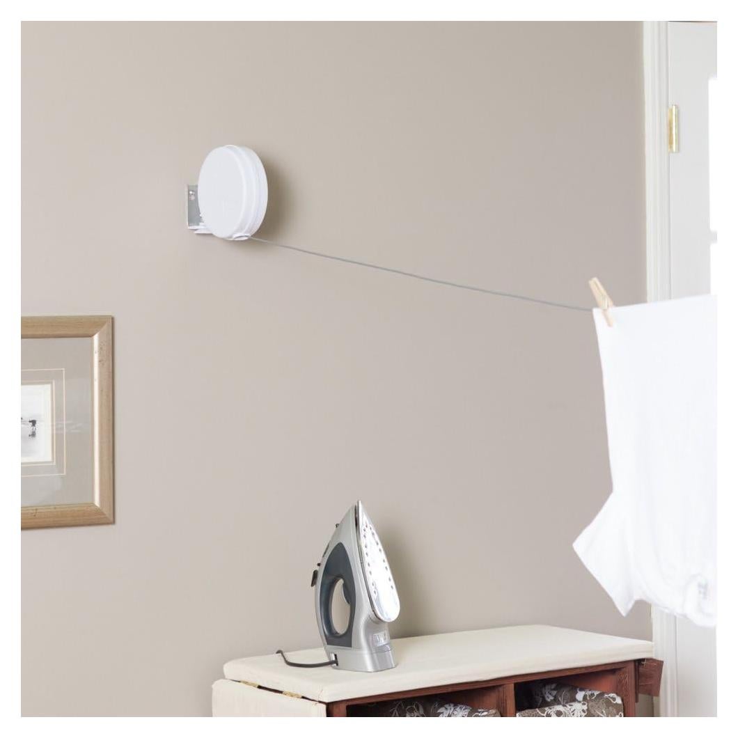 Línea de Ropa Retráctil Household Essentials 12.19m Blanca