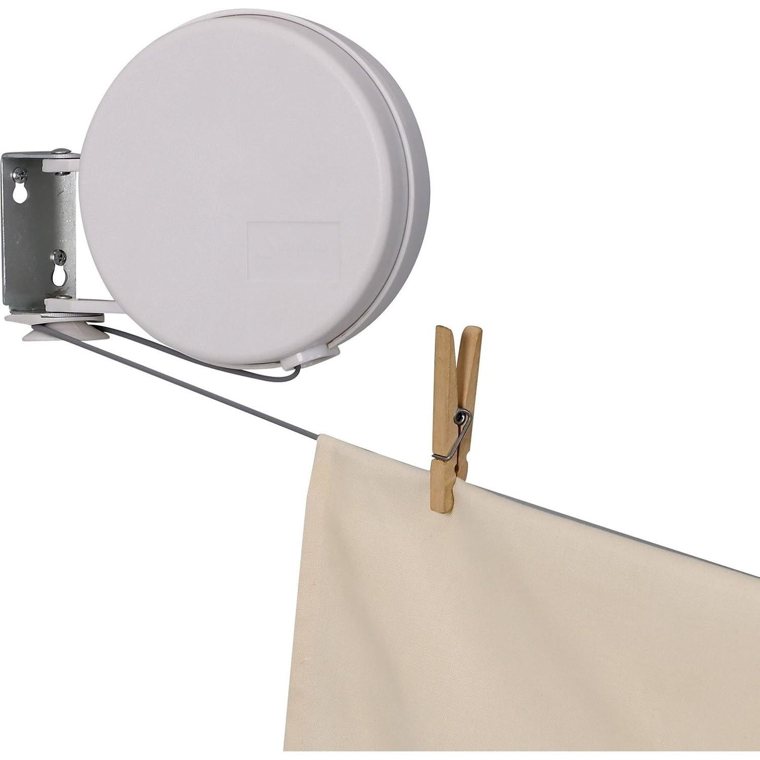 Línea de Ropa Retráctil Household Essentials 12.19m Blanca