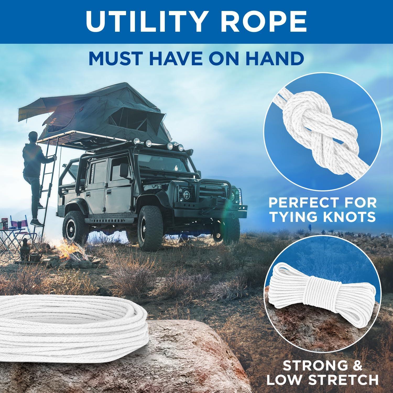 Cuerda de Algodón TECEUM 5 mm - 60.96 m Multiusos Blanca