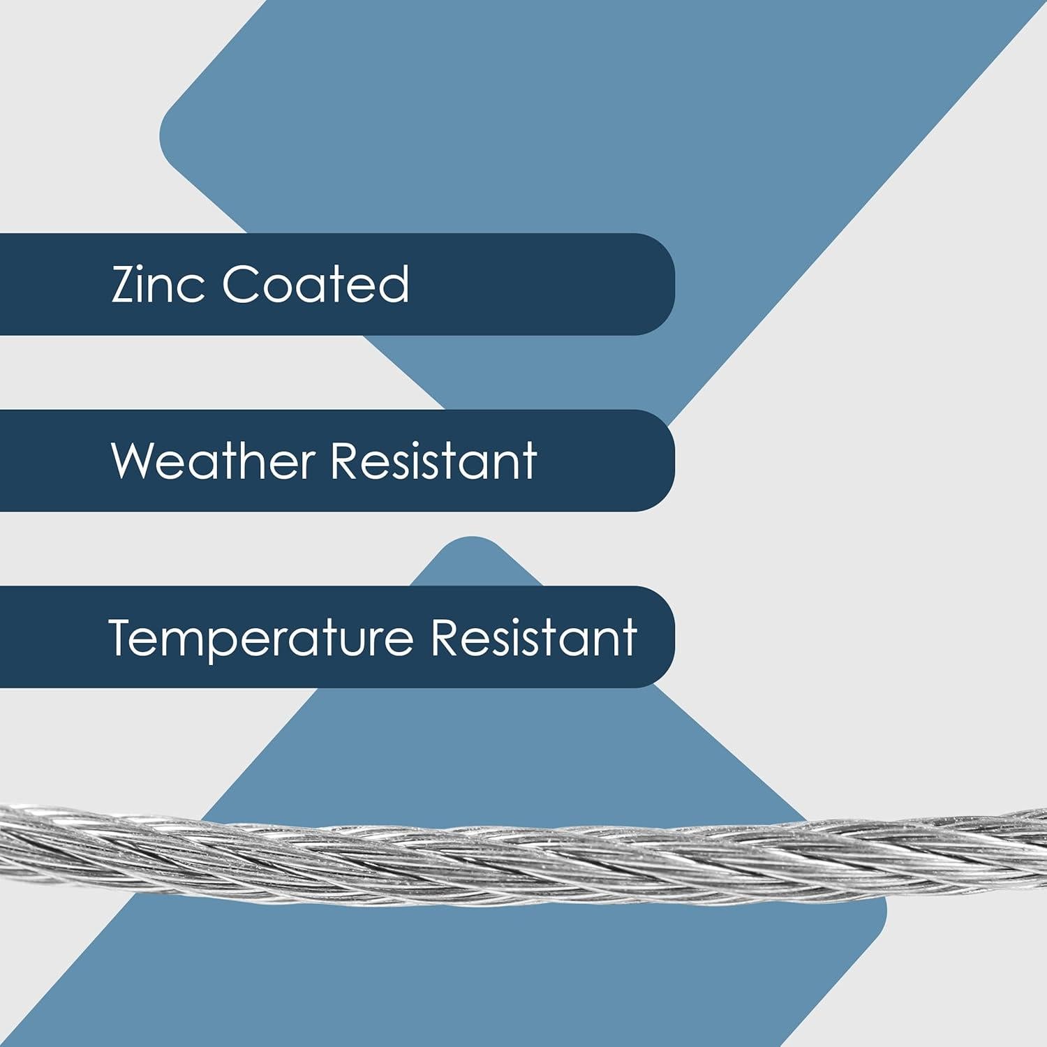 Cable de Alambre Galvanizado Houseables 1/16" 500 Pies 520 LB