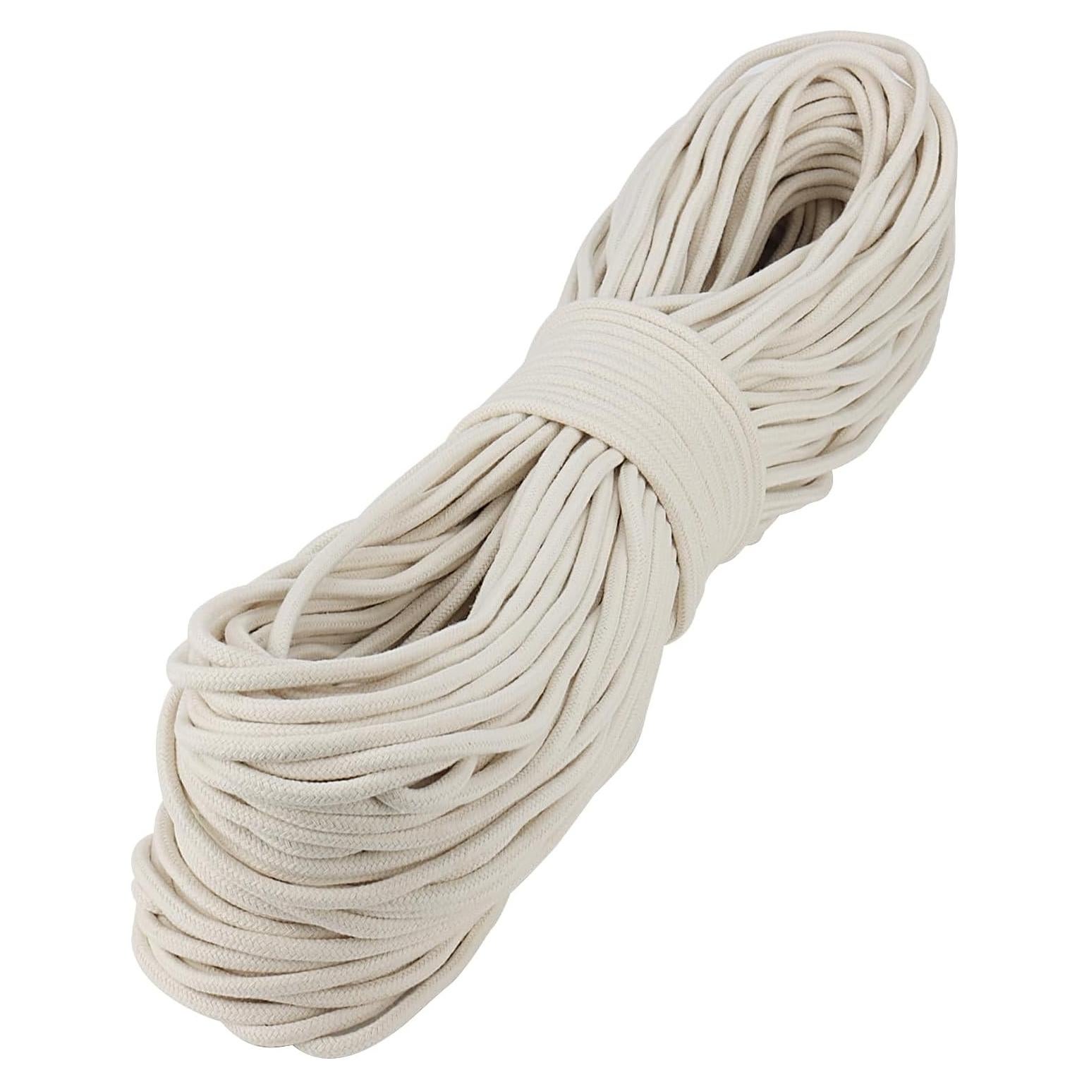 Cuerda de Algodón Blanca SOUJAP 100m 6mm para Manualidades