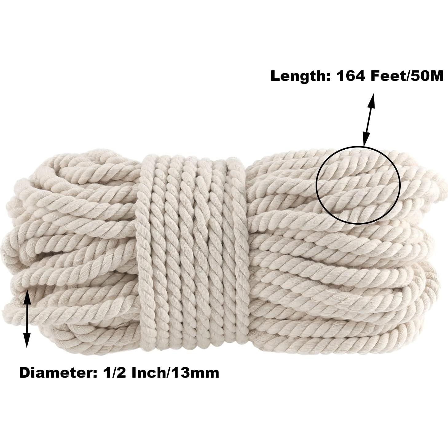 Cuerda de Algodón Trenzada SHEUTSAN 1.3 cm x 50 m Natural