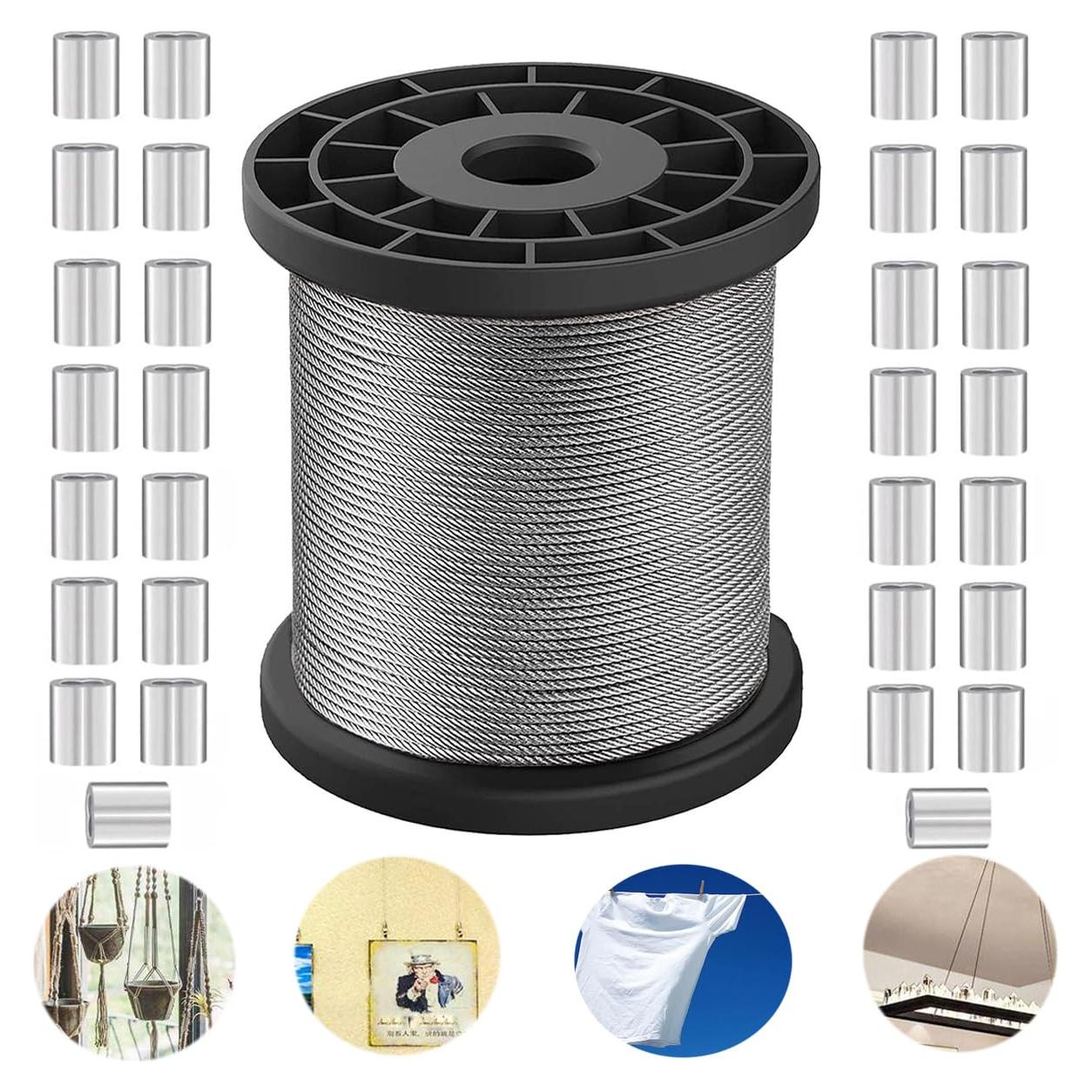 Cuerda de Alambre de Acero Inoxidable 1mm 50m RMTCEG