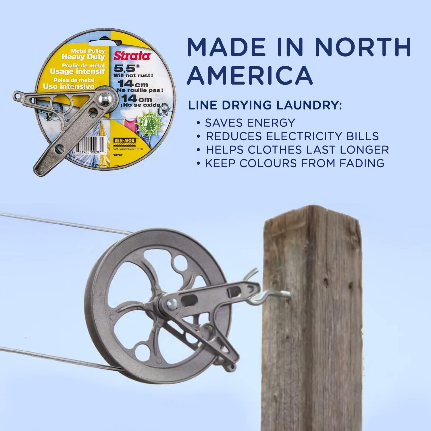 Polea de Ropa Exterior Strata 5.5" Metal a Prueba de Óxido
