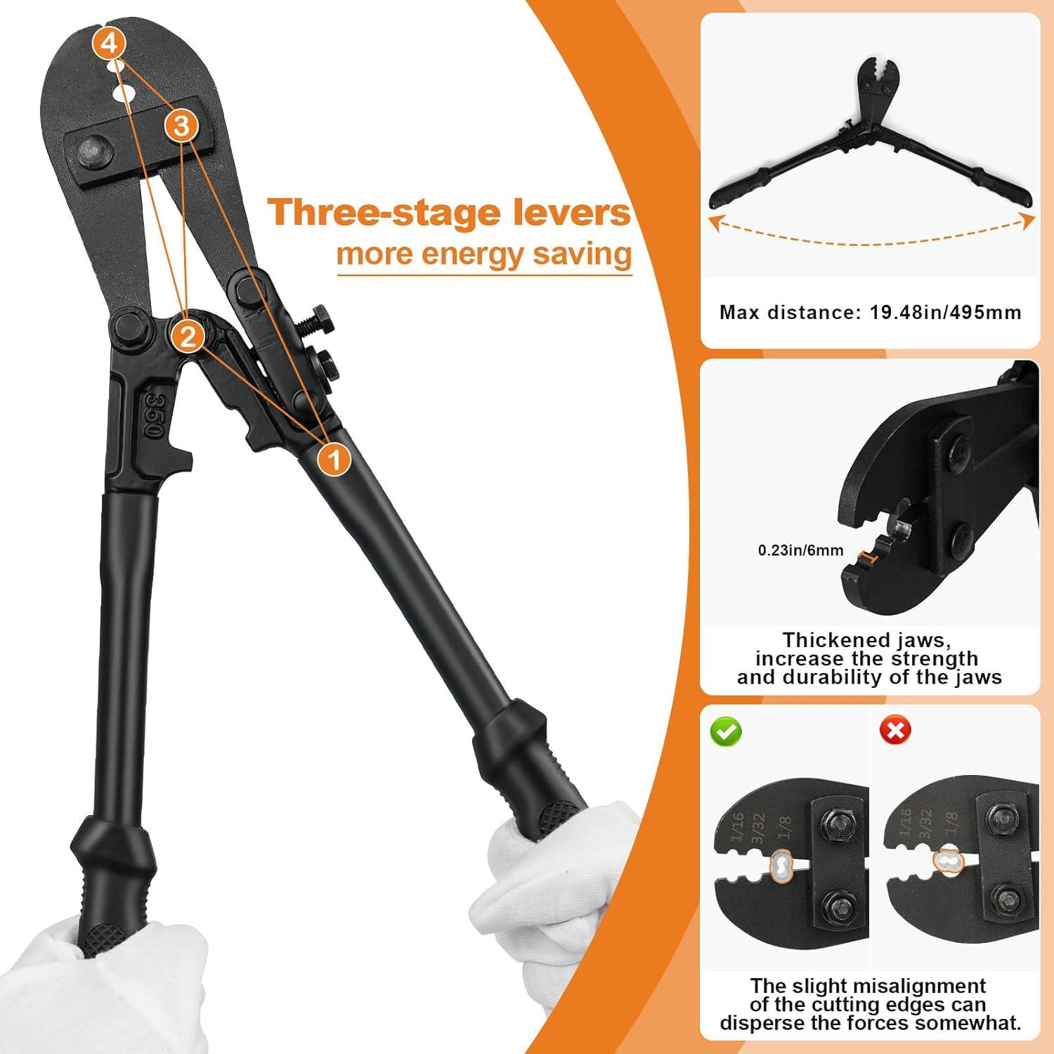 Kit de Cable de Acero Inoxidable 1/8 30.48m TooTaci con Herramientas