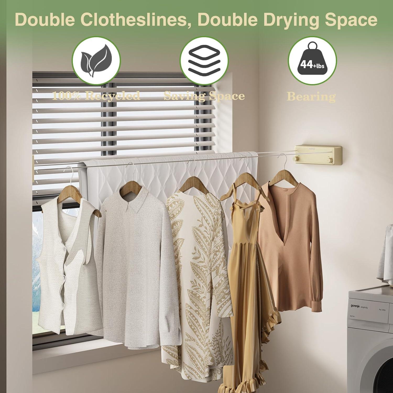 Línea de Ropa Retráctil Danpoo 8.5m Oro para Secado