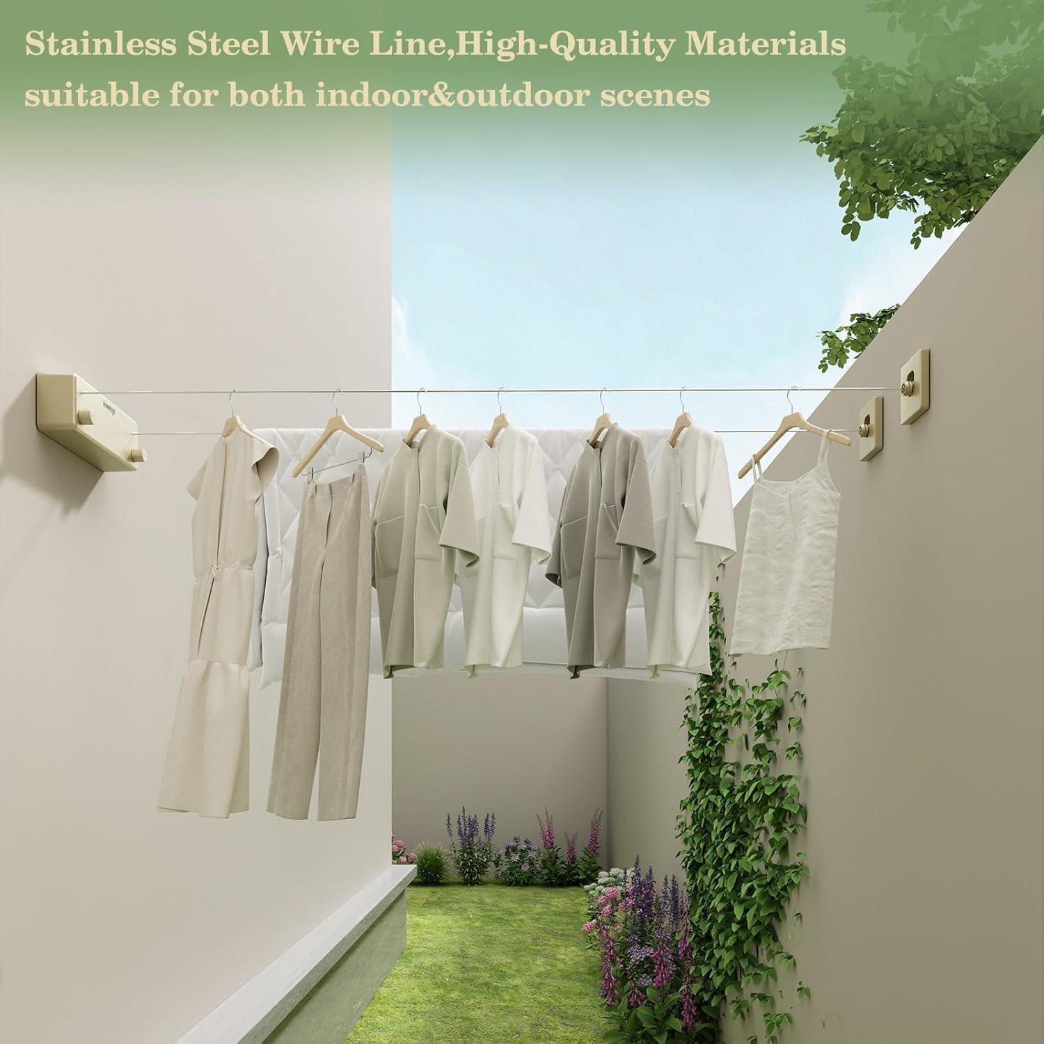 Línea de Ropa Retráctil Danpoo 8.5m Oro para Secado