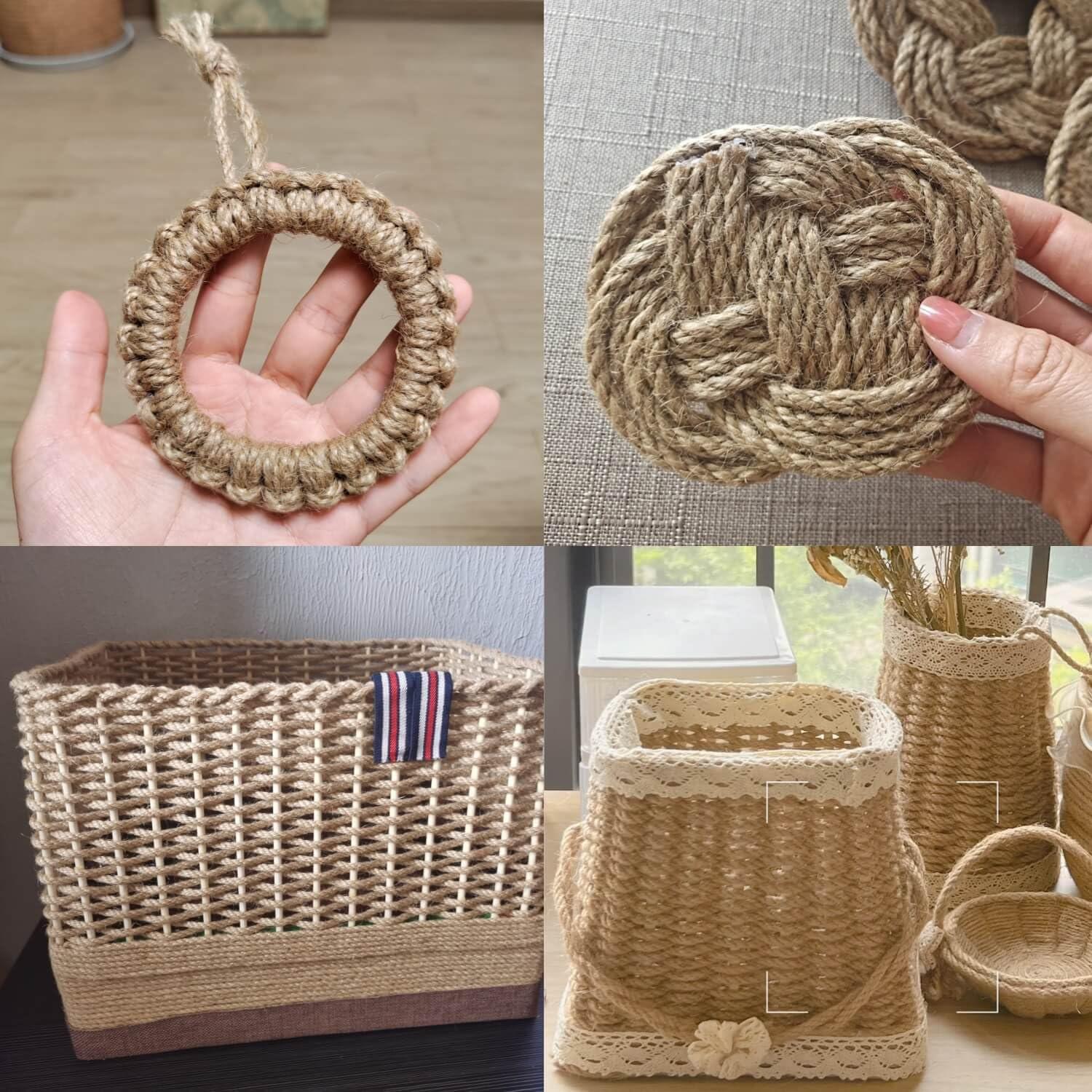 Cuerda de yute ILIKEEC 6mm 50m biodegradable para manualidades