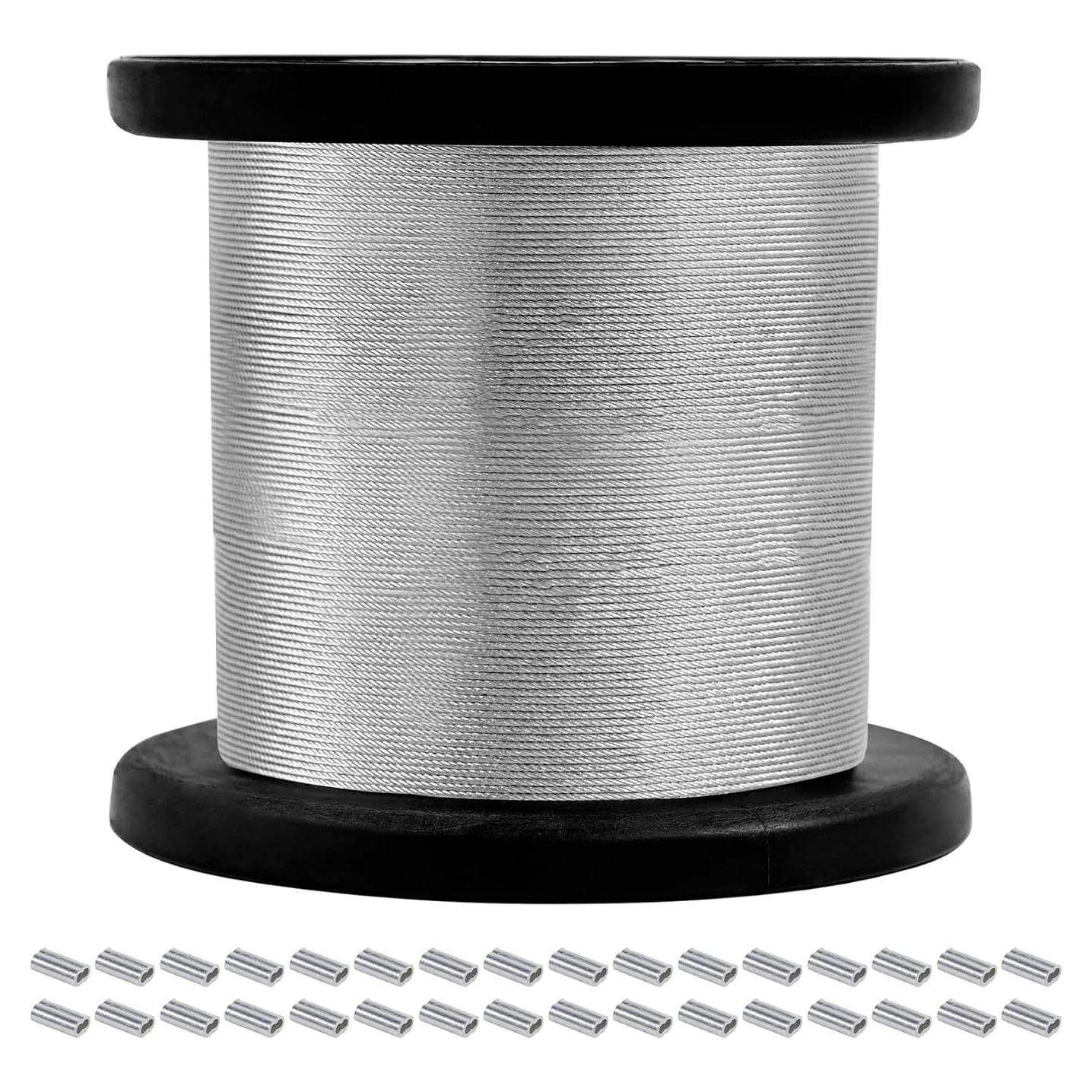 Cable de Acero Inoxidable 316 Uyenseoy 400FT 0.79mm Trenzado