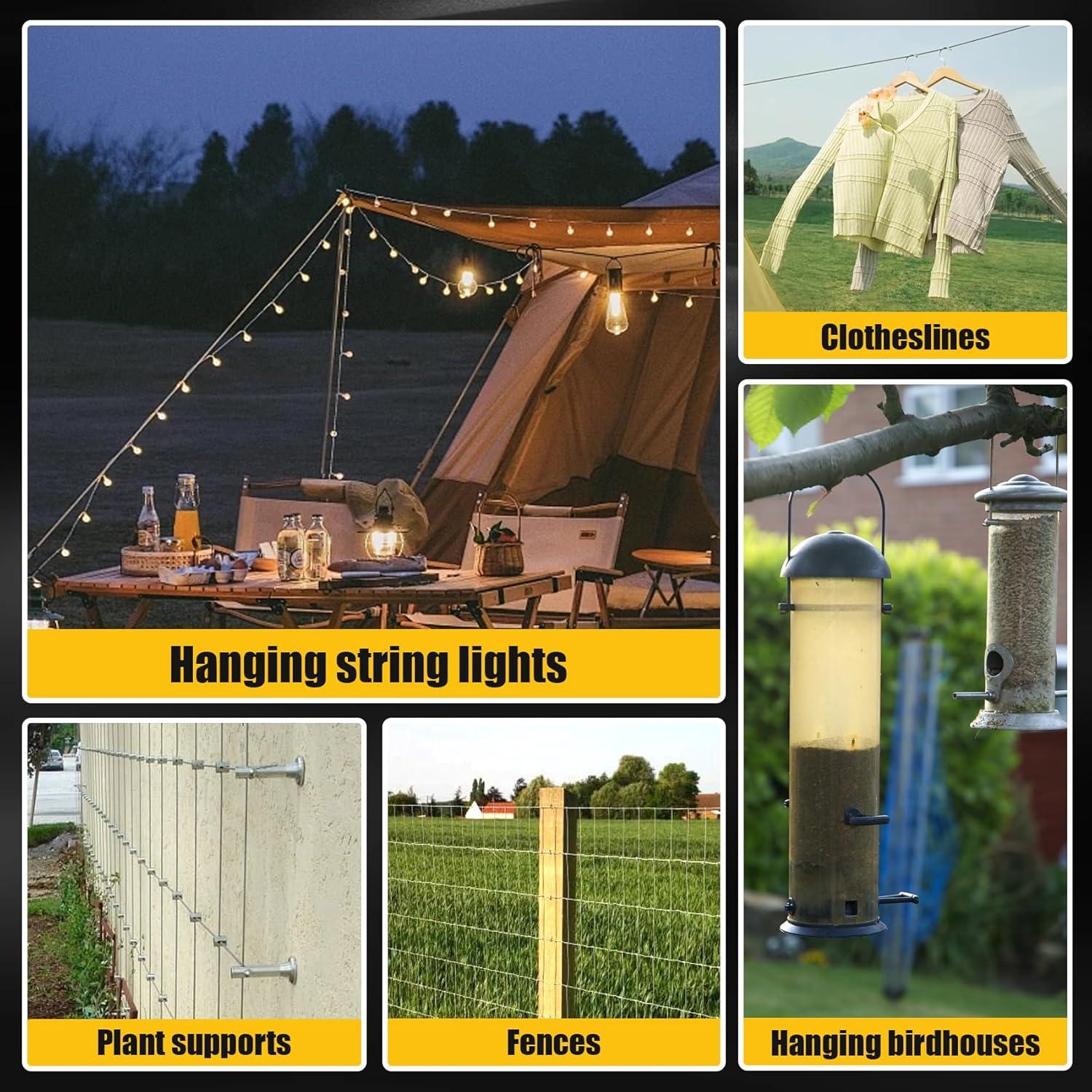 Cable de Acero Inoxidable 316 Uyenseoy 400FT 0.79mm Trenzado