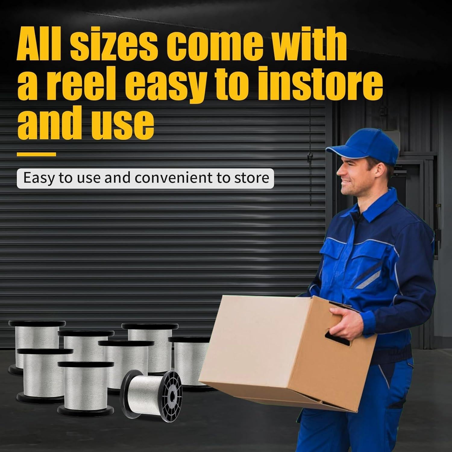 Cable de Acero Inoxidable 316 Uyenseoy 400FT 0.79mm Trenzado