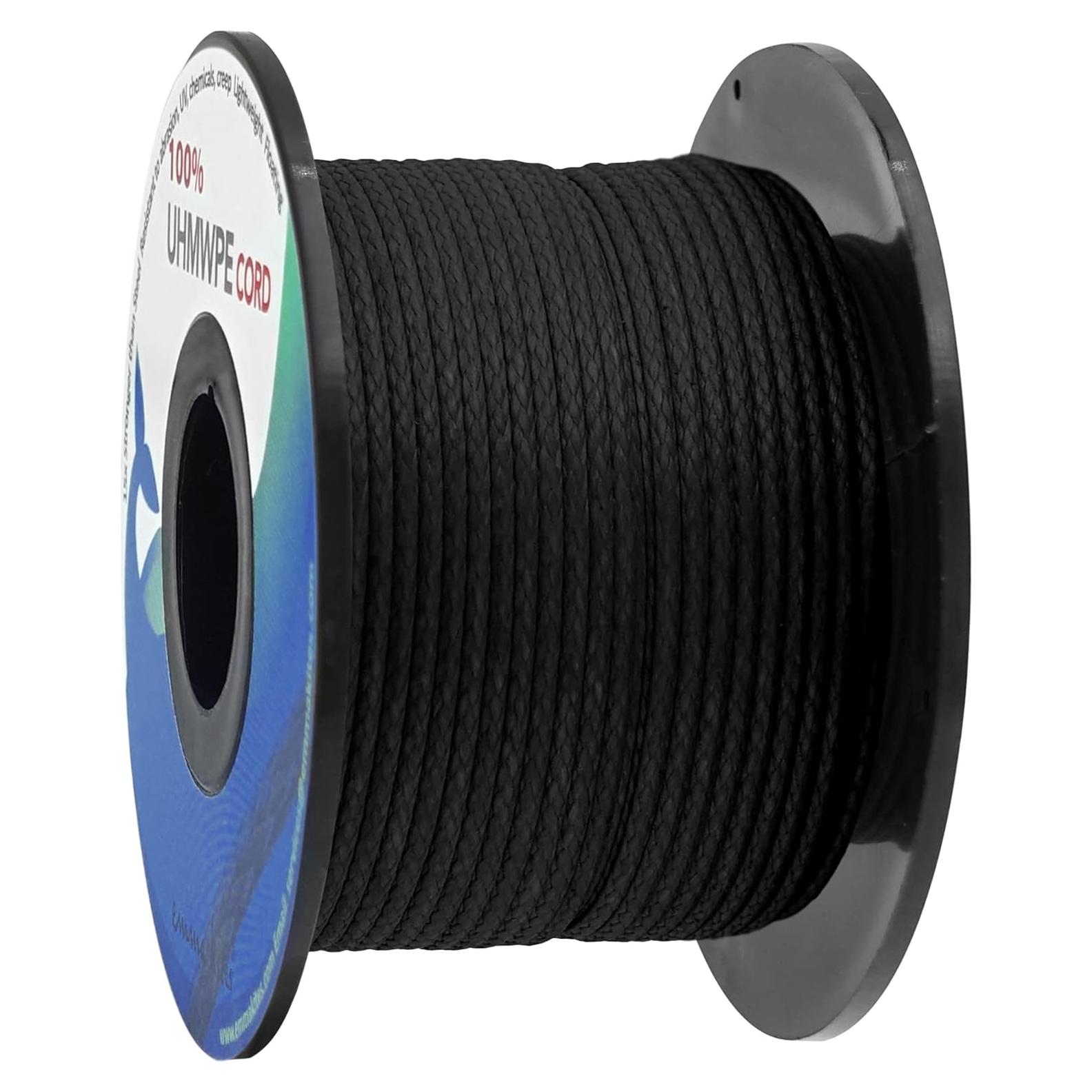 Cuerda Micro UHMWPE 0.8mm Negra Emma Kites 30.48m 220Lb