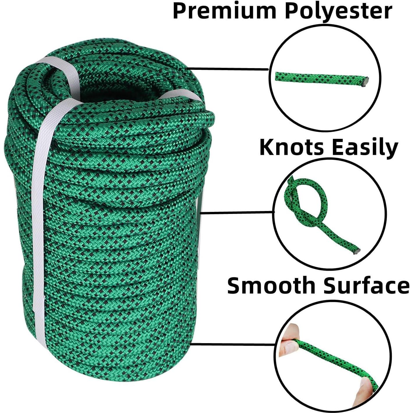 Cuerda de Poliéster Trenzada Mitoharet 30.48m 3520kg Verde Negra