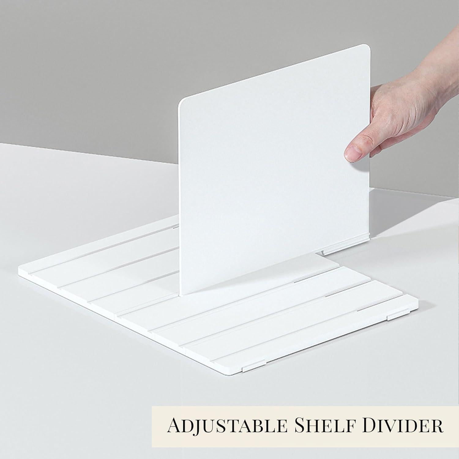 Divisores de Estante Ajustables Amviner 1 Paquete Blanco