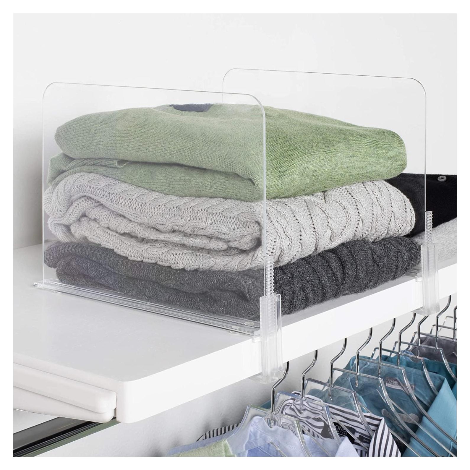 Divisores de Estante Acrílico Richards 2 Pack - Organizador Transparente