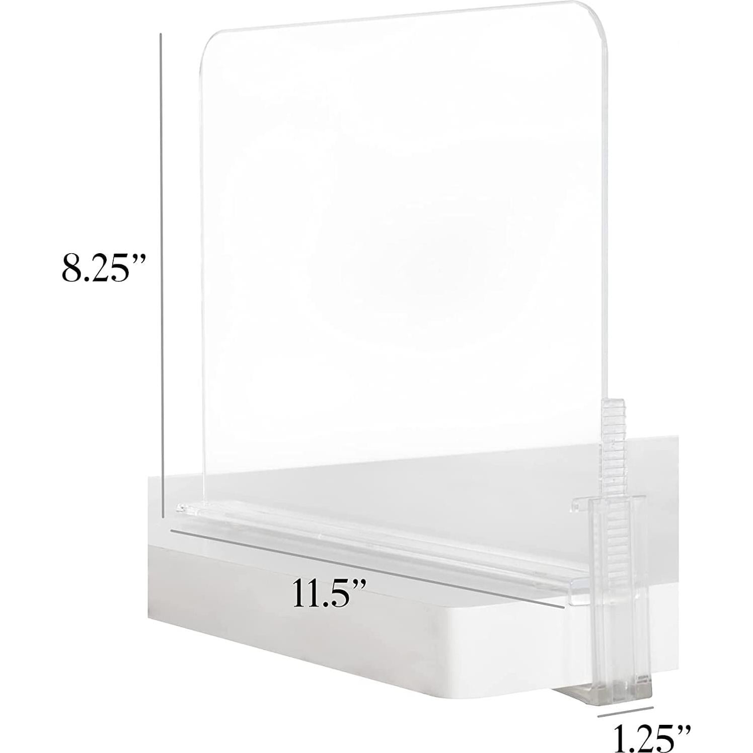 Divisores de Estante Acrílico Richards 2 Pack - Organizador Transparente