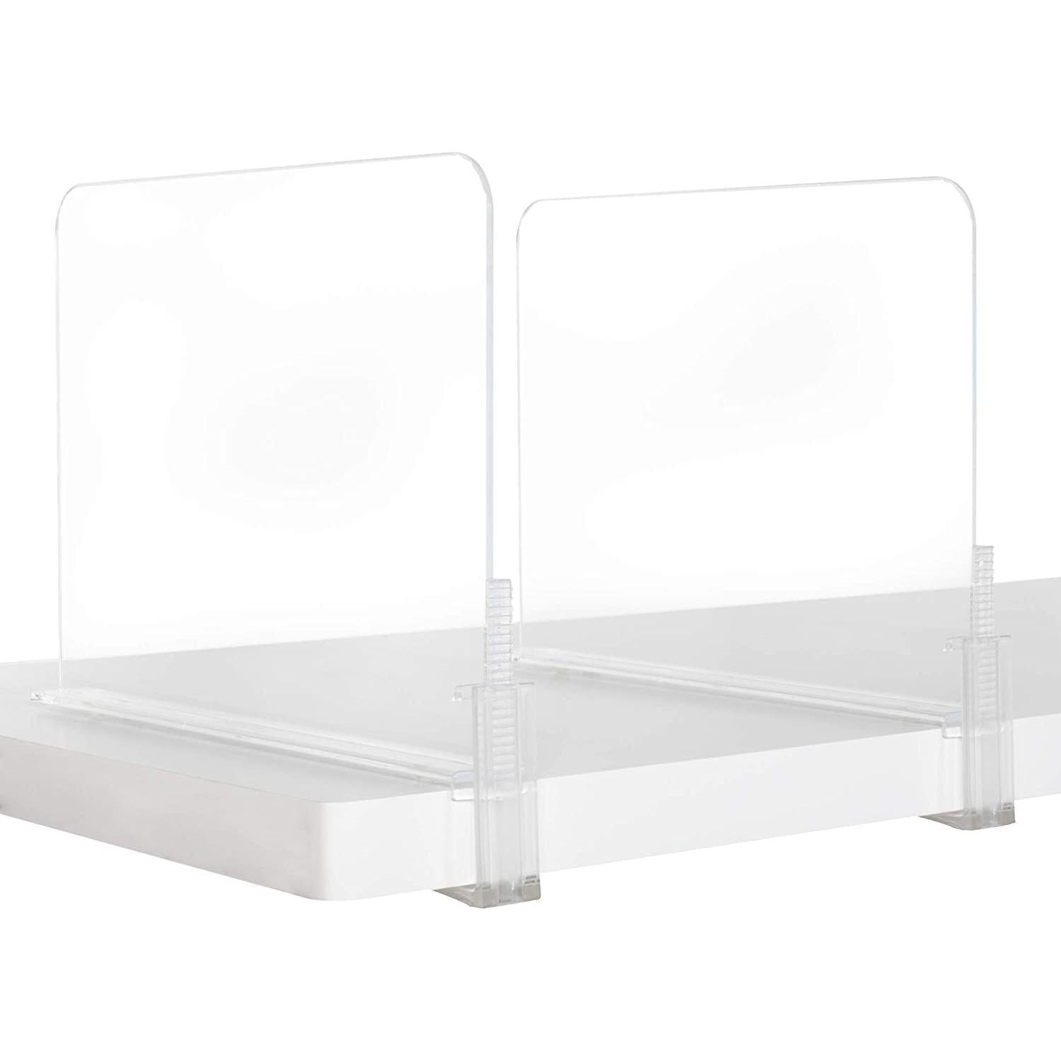 Divisores de Estante Acrílico Richards 2 Pack - Organizador Transparente