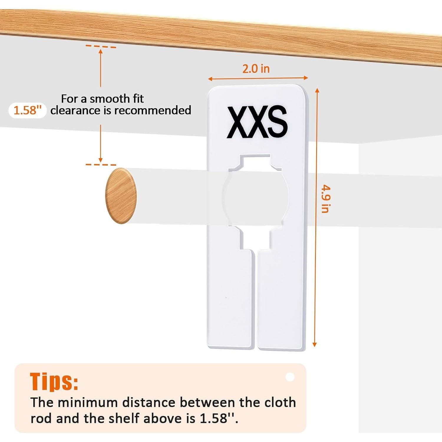 Divisores de Closet Tutata 40 PCS Reutilizables 8 Tamaños