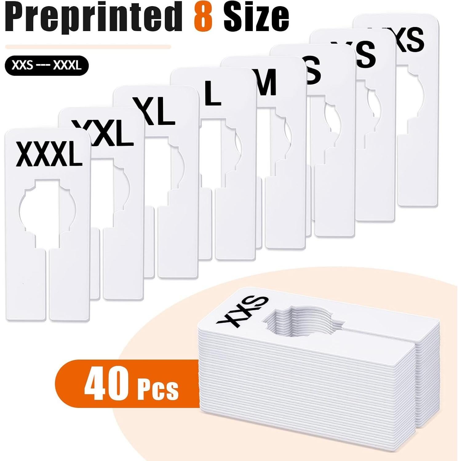 Divisores de Closet Tutata 40 PCS Reutilizables 8 Tamaños