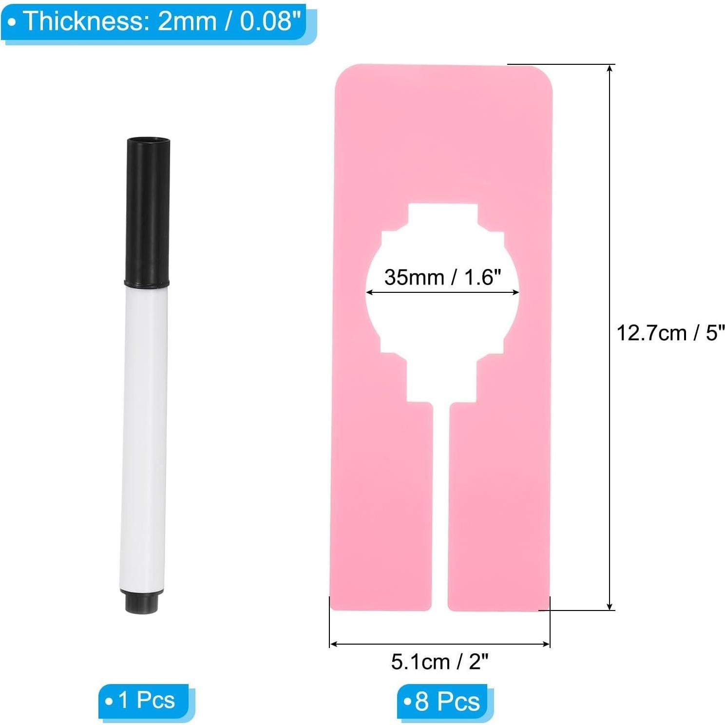 Divisores de Ropa PATIKIL Rosa - 8 Piezas con Marcador