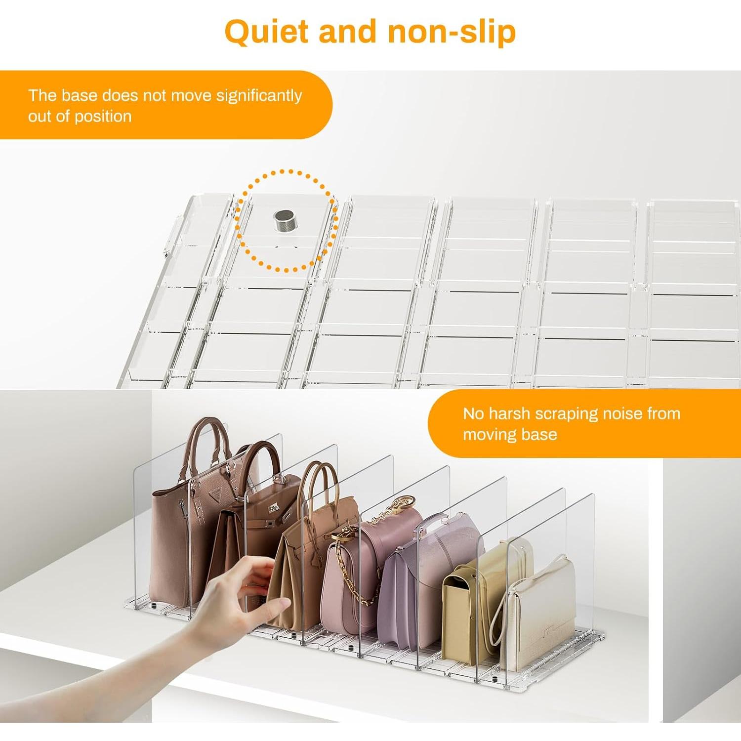 Organizador de Bolsos Ajustable 2 Set Pequeño - Divisores Estante